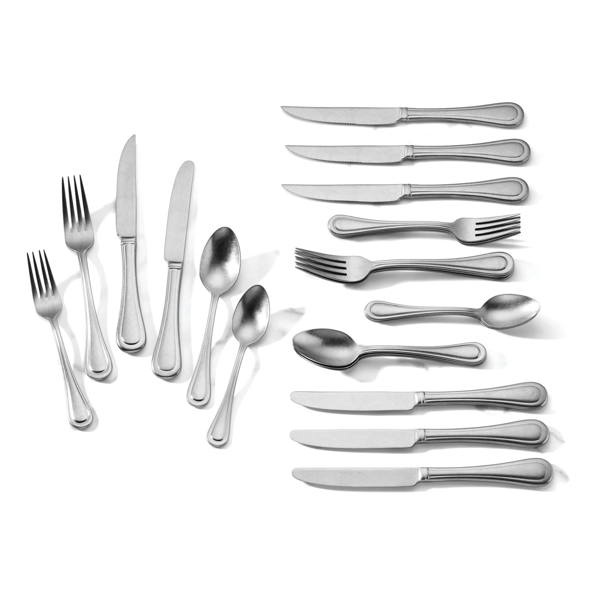 Lenox 893079 Textured Neutrals 24-Piece Flatware Set