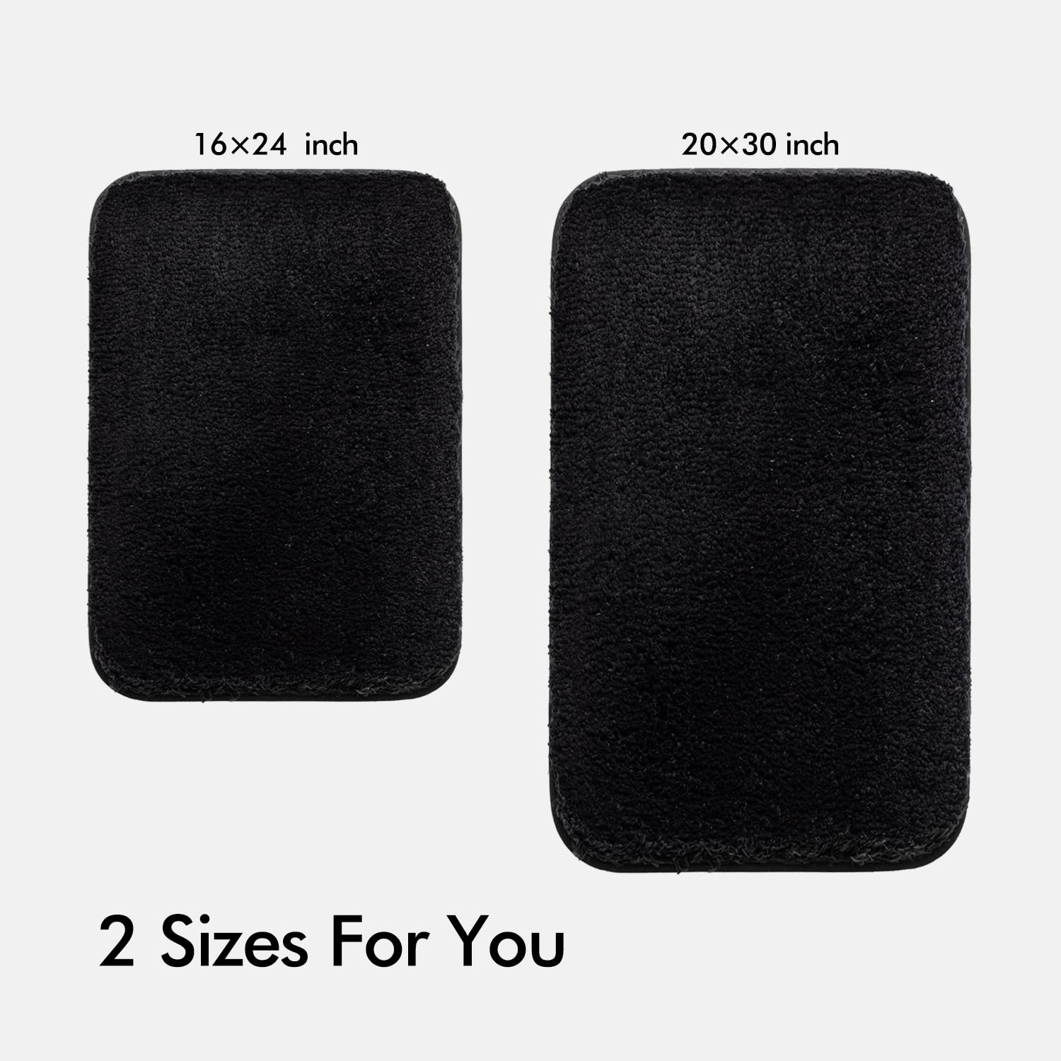 Miulee Christmas Dark Green Microfiber Bathroom Rugs And Mats Sets 2 Pieces Extra Thick Non Slip Bath Mat Absorbent Soft Shaggy