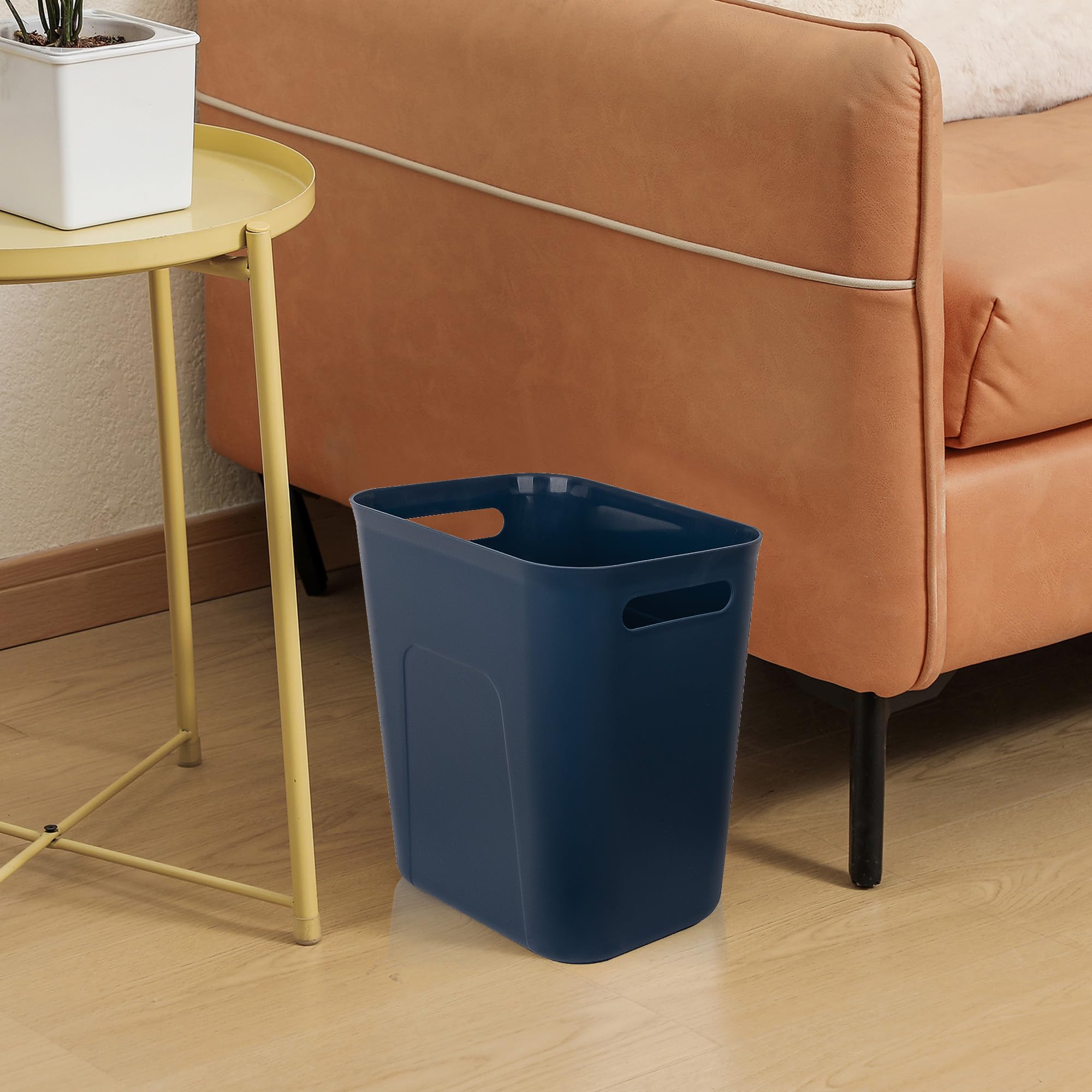 Uujoly Plastic Small Trash Can Wastebasket, Garbage Container Basket For Bathrooms, Laundry Room, Kitchens, Offices, Kids Rooms,