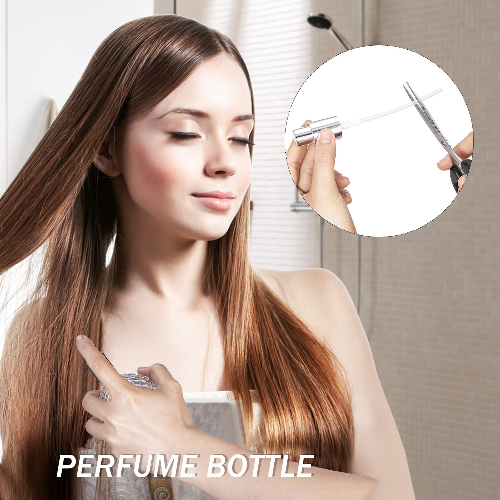 Yebeauty Glass Vintage Perfume Spray Bottle, 3.4Oz 100Ml Clear Vintage Perfume Bottles Empty Perfume Travel Refillable Bottles,
