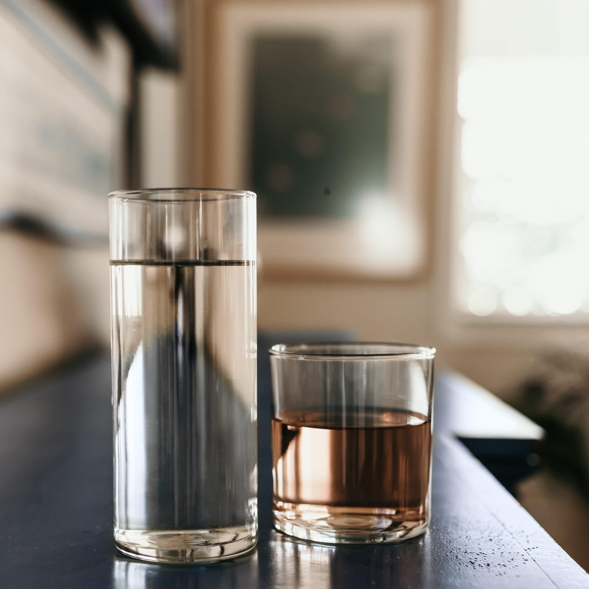 Libbey Miles Tumbler And Rocks Bar Glass Set, Clear, Sleek All-Purpose 16 Piece Glassware Set, Elegant Dishwasher Safe Dining Gl