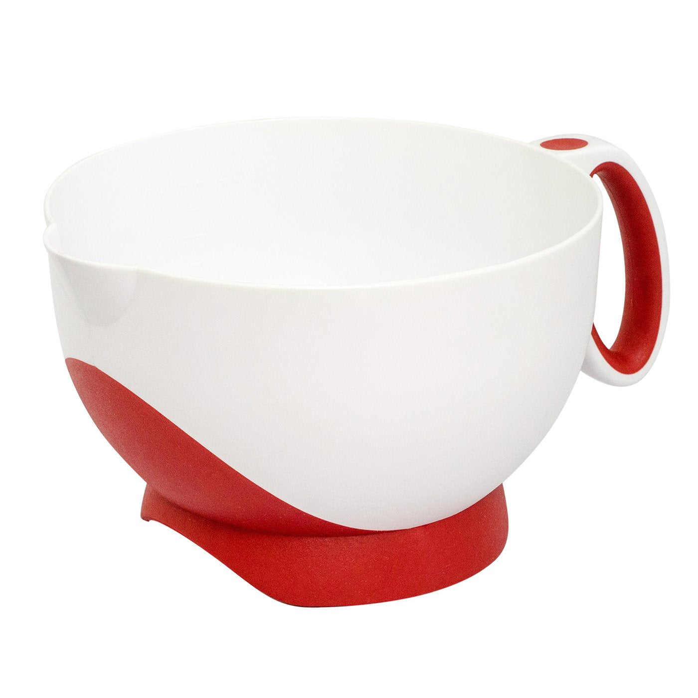 Kitchengrips Deluxe Batter Bowl 3.5Qt/3L Red, 3.5 Quart