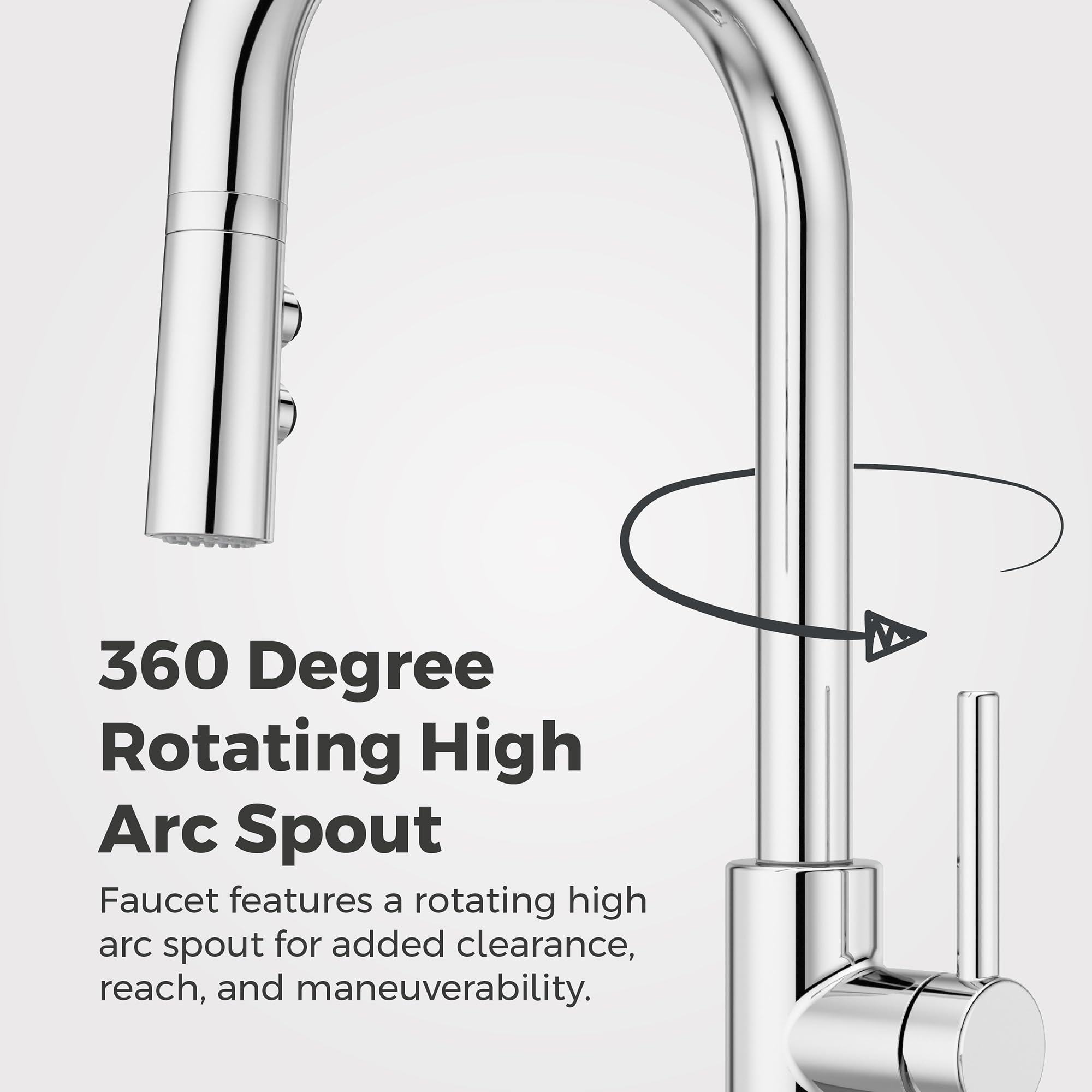 Pfister Zanna Kitchen Faucet With Pull Down Sprayer And Soap Dispenser, Single Handle, High Arc, Polished Chrome Finish, F5297Zn