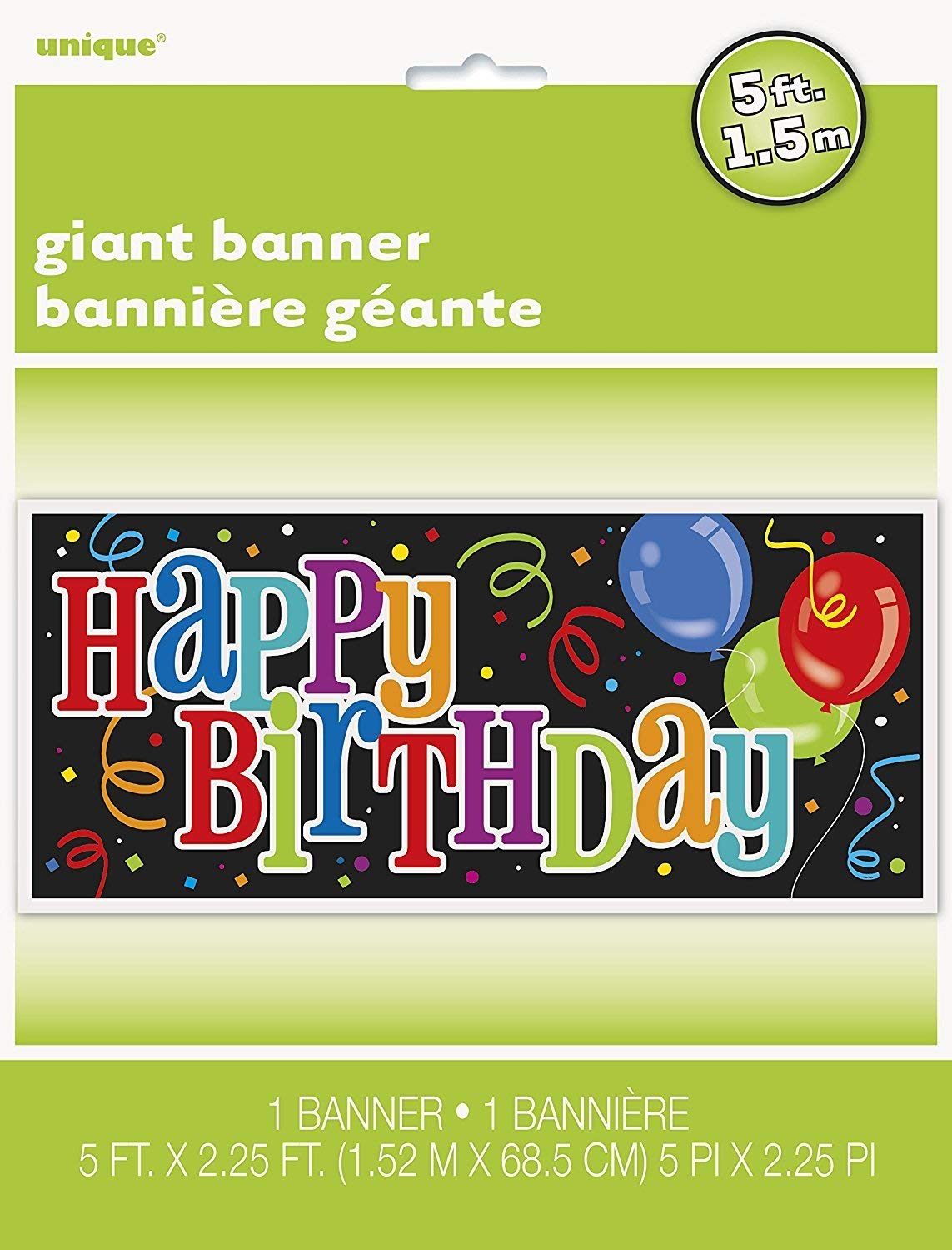 Bold Birthday Wall Banner - 60'' X 27'' (Pack Of 6) - Vibrant & Eye-Catching Celebratory Decoration - Perfect For Unforgettable