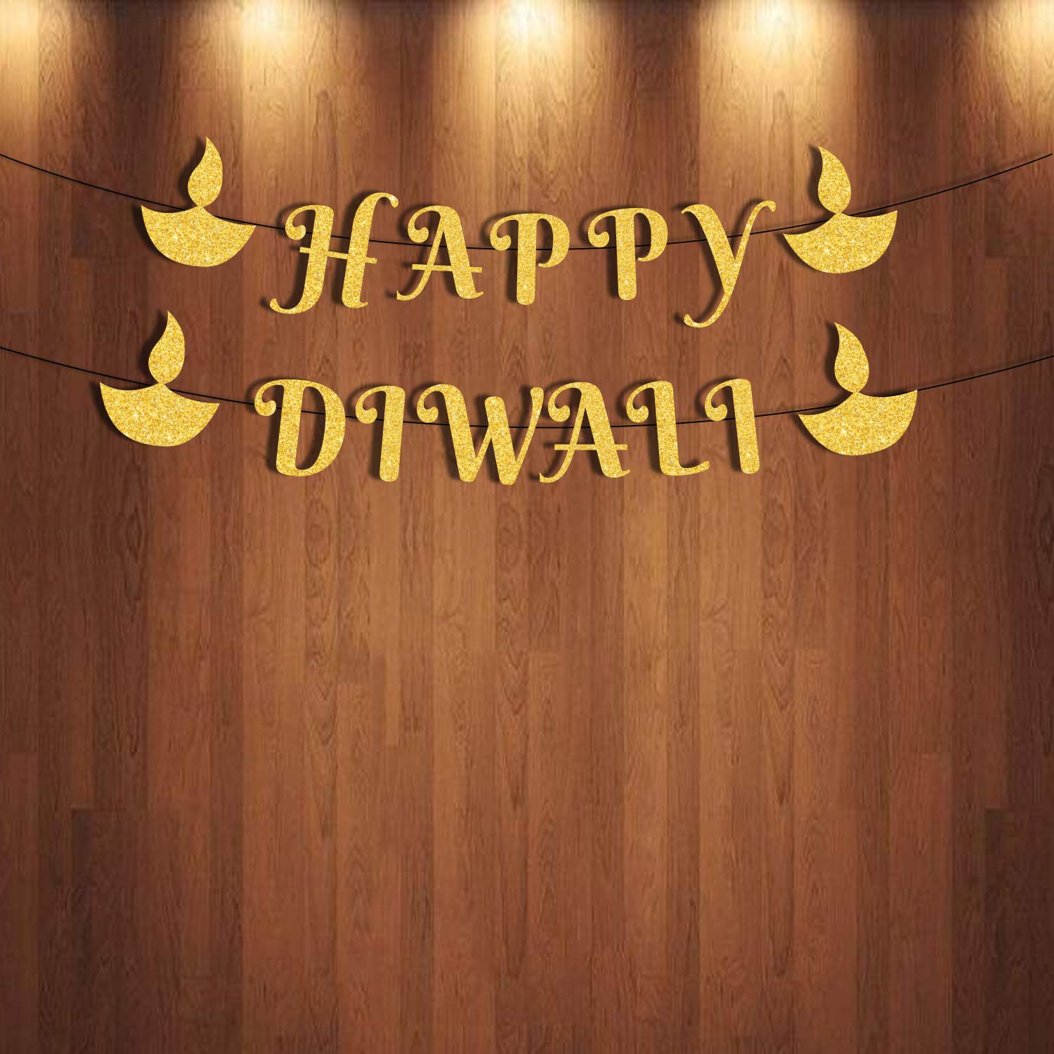 Festiko Happy Durga puja Banner/Photo Booth/Swirls for Durga puja Festival Decoration (Happy Diwali Banner  02)