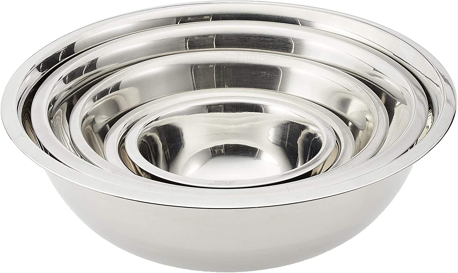 Cook Pro 5-Piece Stainless Steel Mixing Bowl Set