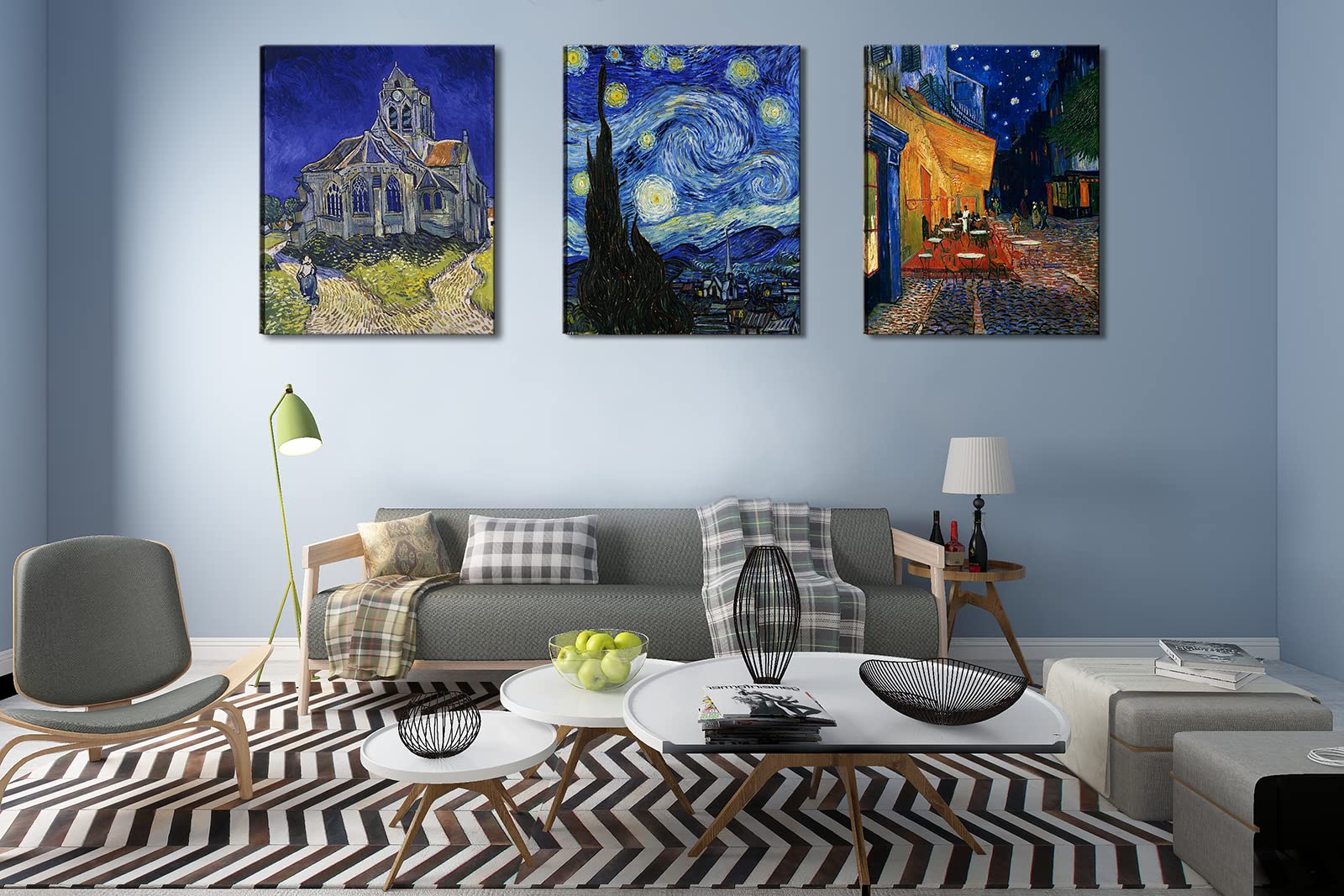 Msspart Canvas Prints Giclee Artwork For Wall Decor, Classic Van Gogh Artwork Painting Reproduction Starry Night Canvas Art Pict