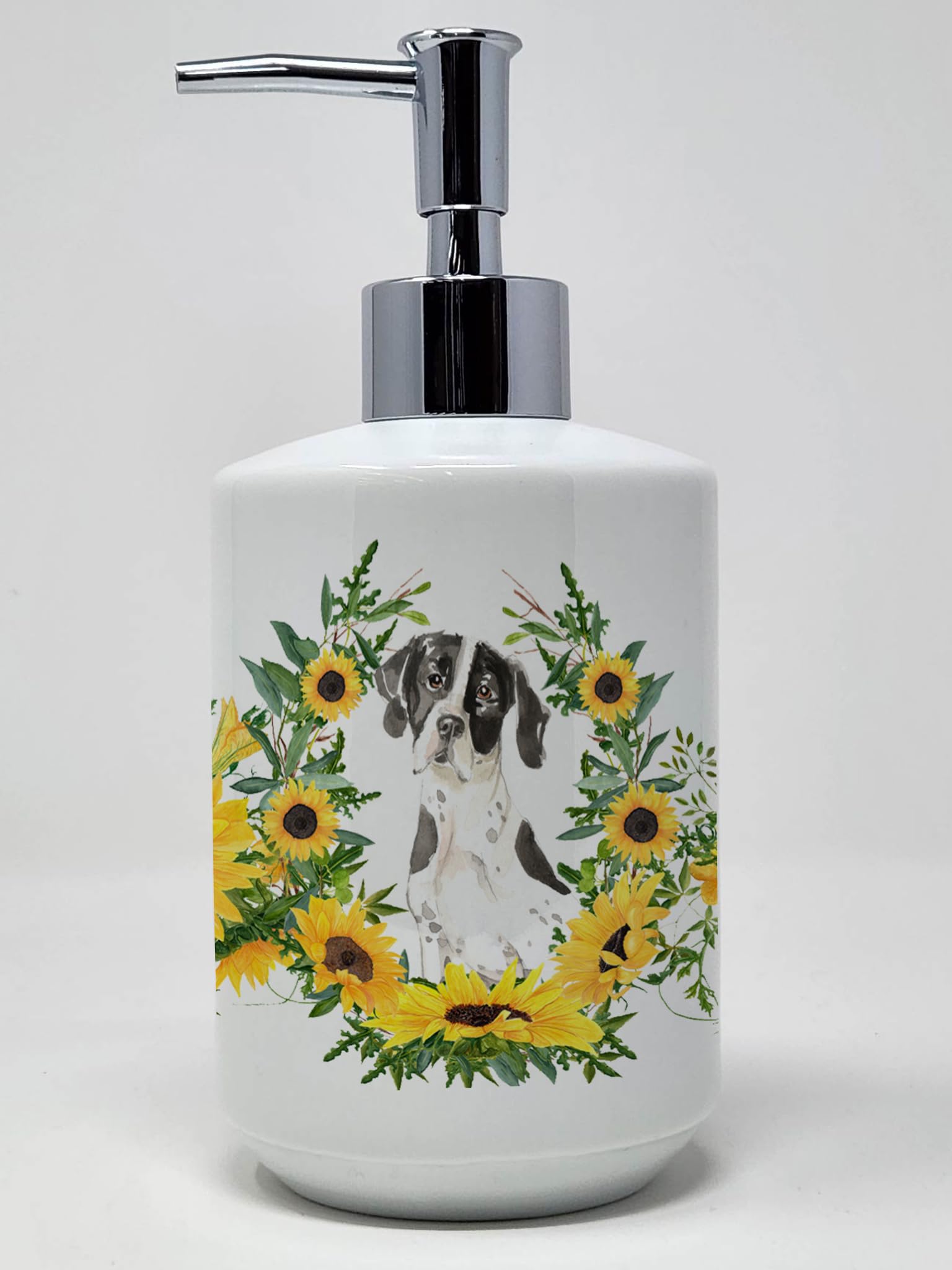 Caroline'S Treasures Ck2979Soap Cavapoo In Sunflowers Ceramic Soap Dispenser Hand Soap Dispenser Pump Bottles For Bathroom Kitch