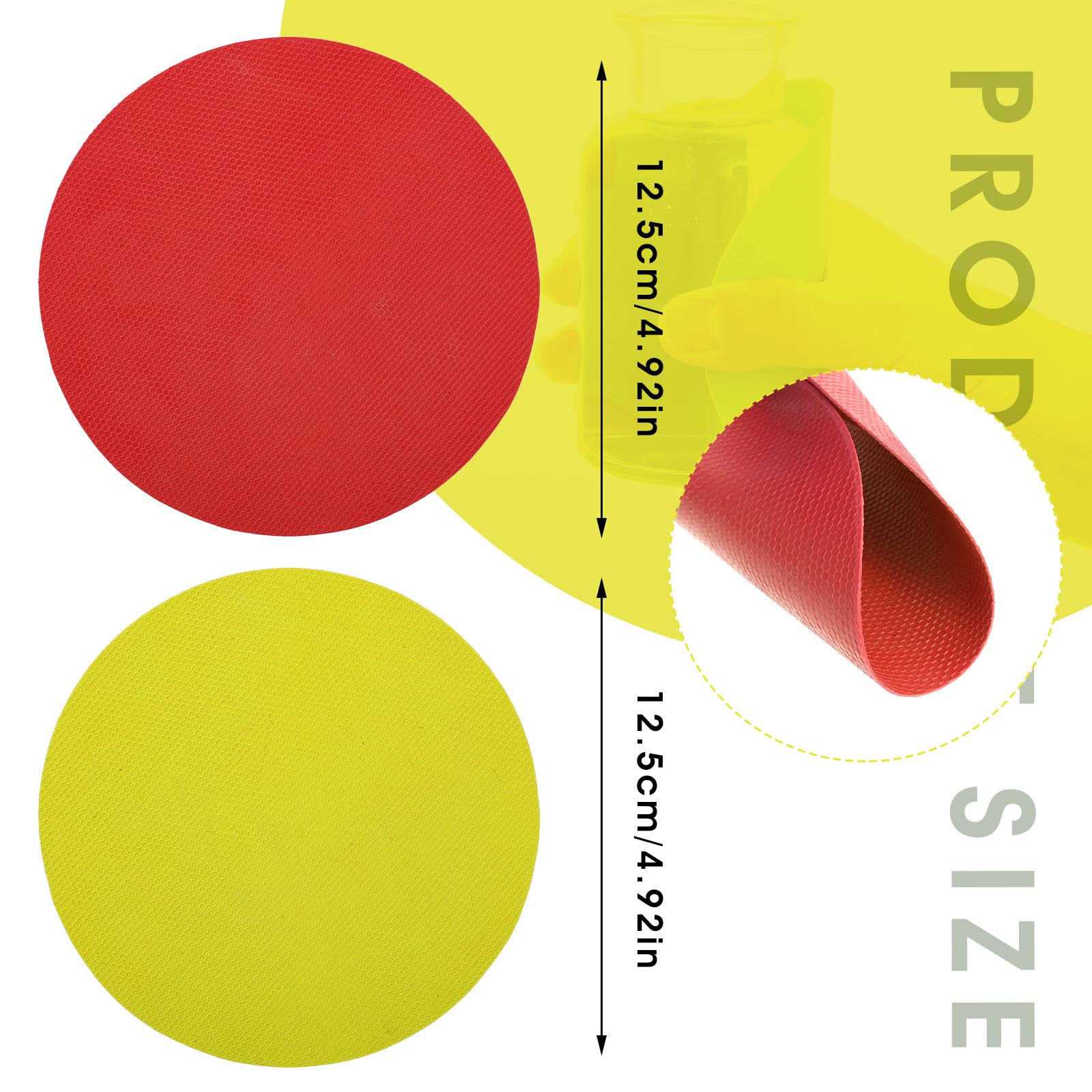 4Pcs Jar Opener Gripper Pads, Reusable Bottle Opener Rubber Jar Gripper For Arthritic Weak Hands Multi-Function Lid Opener Fit F