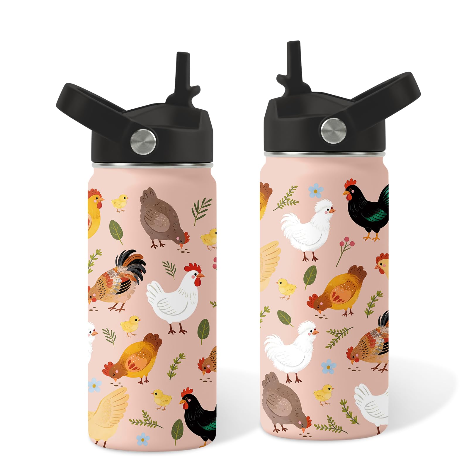 Funny Chicken 16oz Insulated Tumbler Stainless Steel Water Bottle Gifts