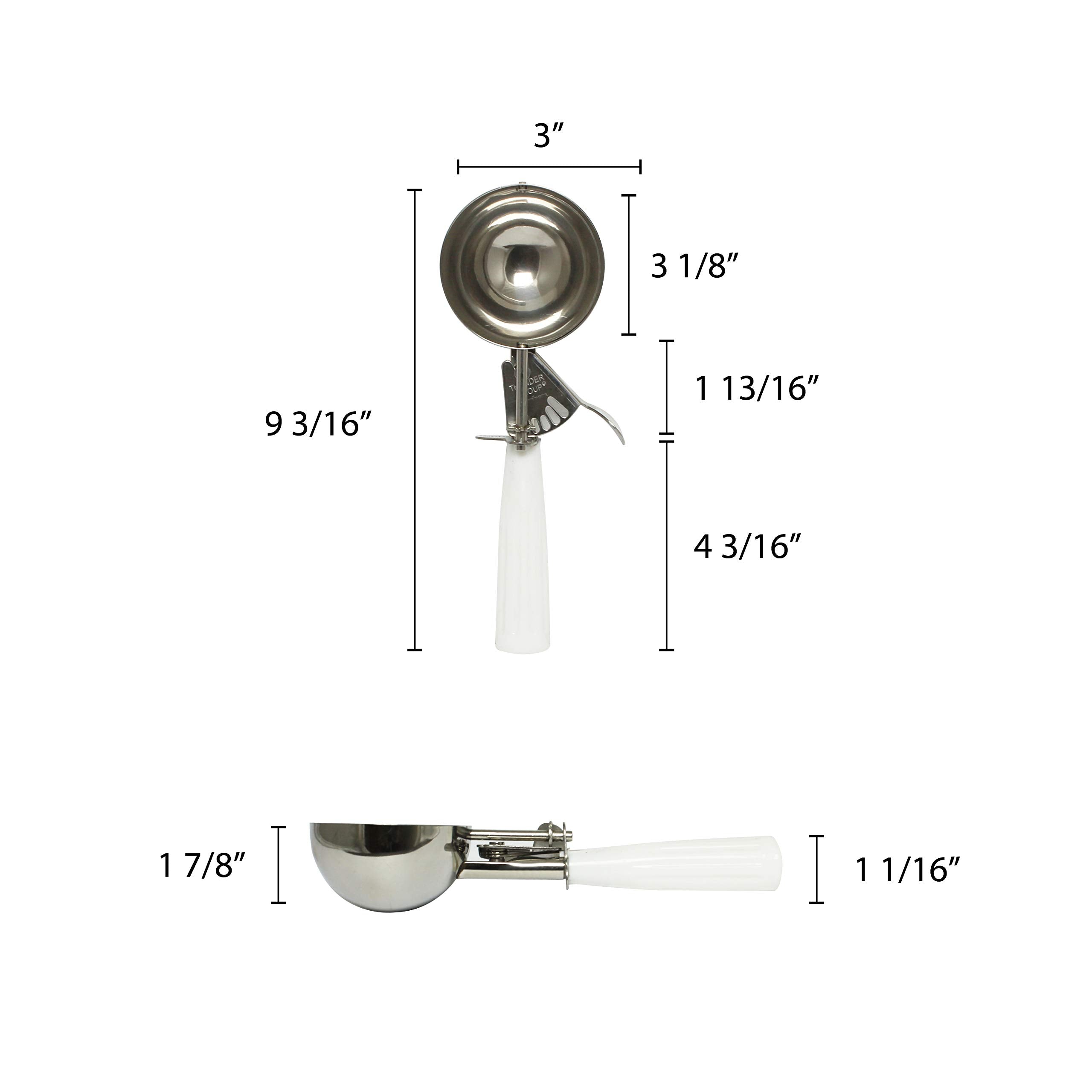 Excellant   5.33-Ounce Ice Cream Disher, White