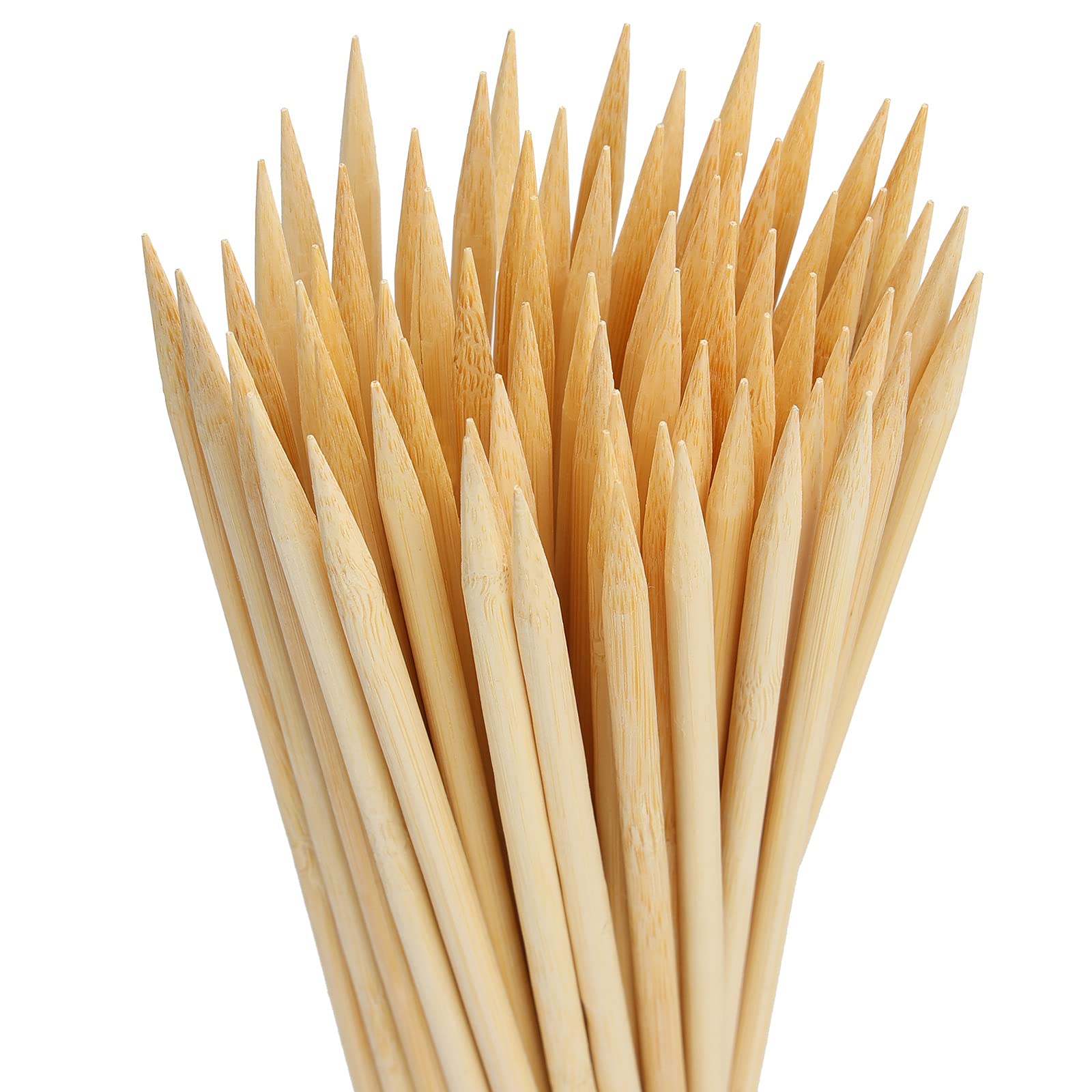 Hansgo Barbecue Skewers, 5 Mm 12 Inch Natural Kabob Sticks Best For Grill, Bbq, Kebab Or Fruit Sticks, 70Pcs