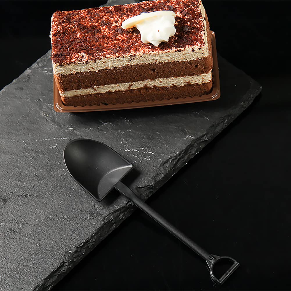Uuyyeo 100 Pcs Plastic Ice Cream Spoons Mini Dessert Shovels Pudding Yogurt Spoons Shovel Shape Spoons For Potted Cake