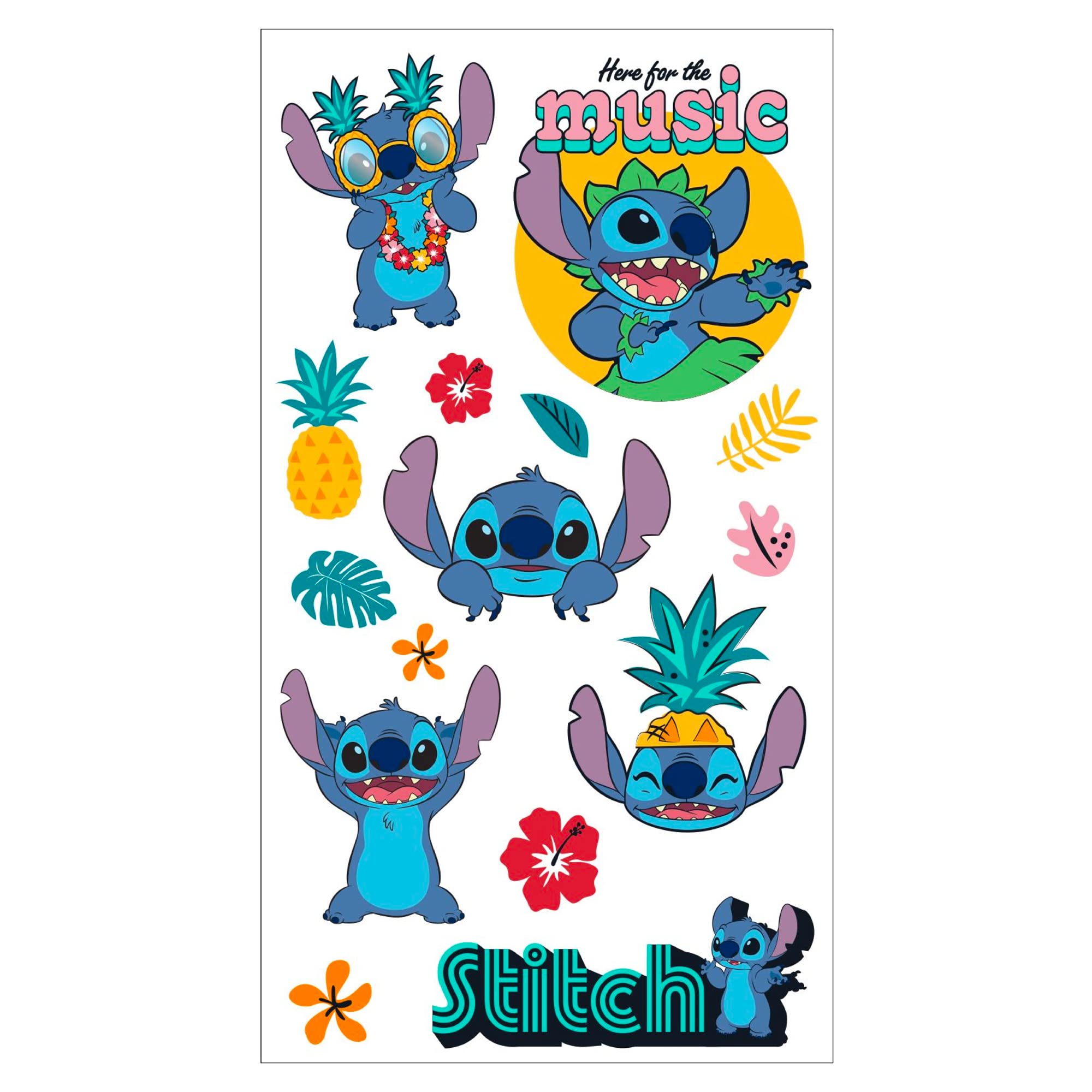 Disney Lilo & Stitch Flowers 32-Ounce Twist Spout Water Bottle And Sticker Set