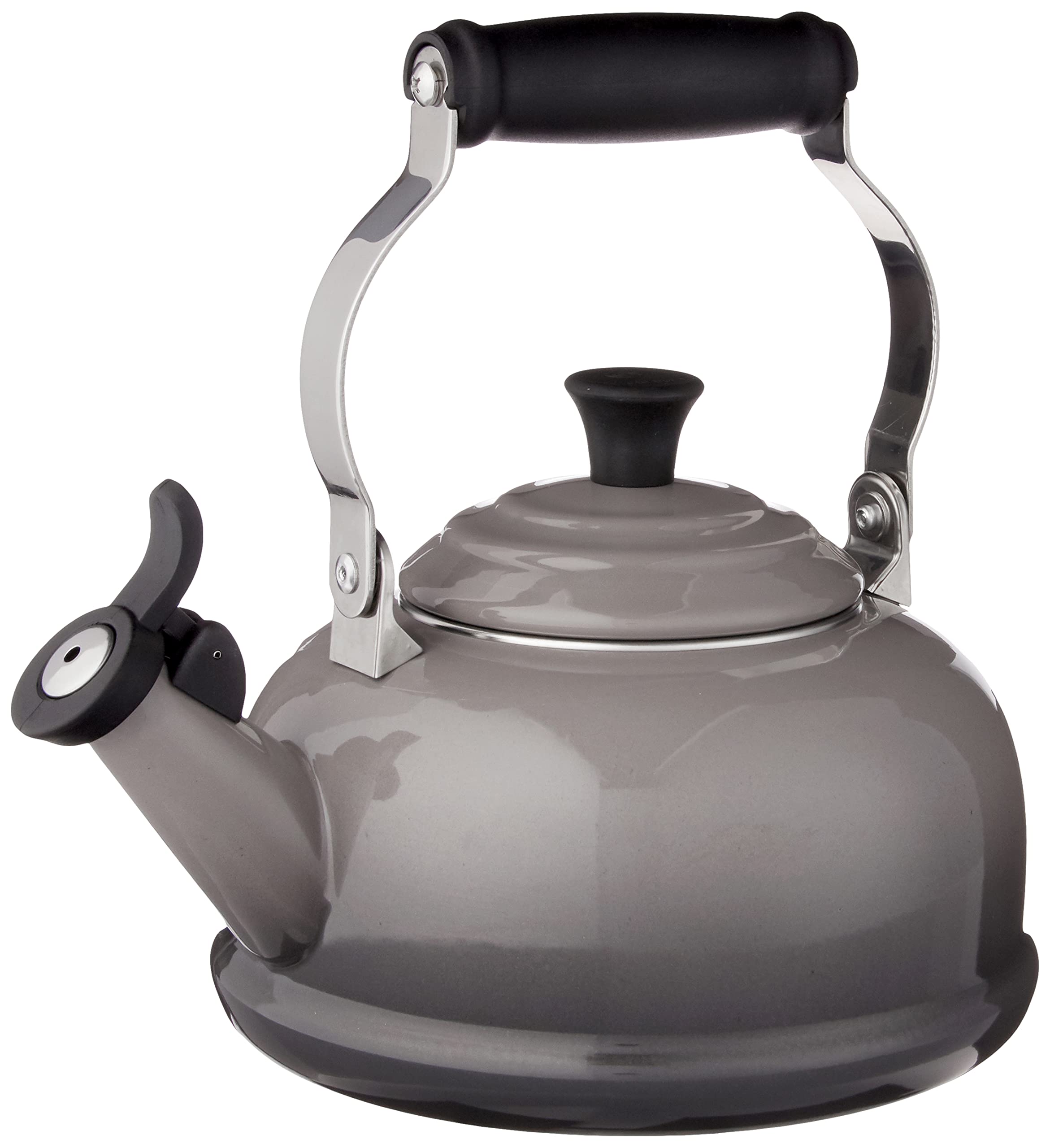 Le Creuset Enamel On Steel Whistling Tea Kettle, 1.7 Qt., Oyster
