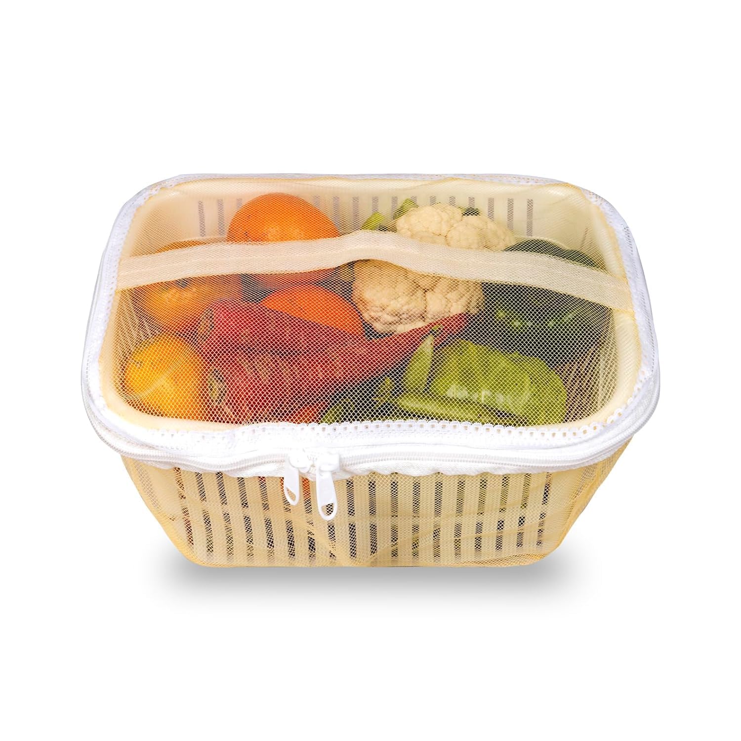 GI9IUS Multipurpose Random Plastic Fruit & Vegetable Basket with Net mesh (Jali) | Stylish Vegetables & Fruit Bowl for Dining Ta