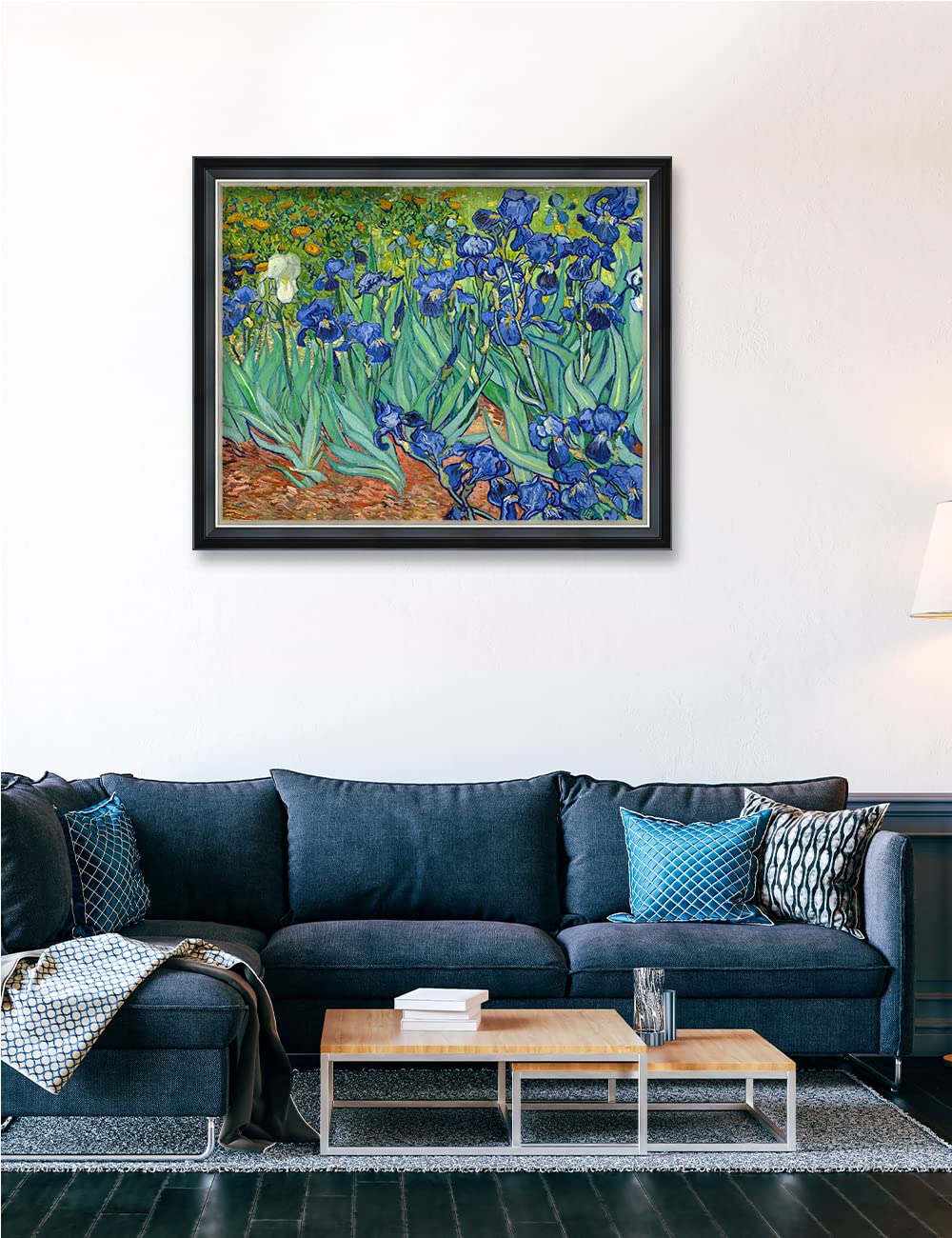 Decorarts - Irises In The Garden By Vincent Van Gogh. Giclee Print Art Reproduction With Matching Solid Wood Frame In Classical