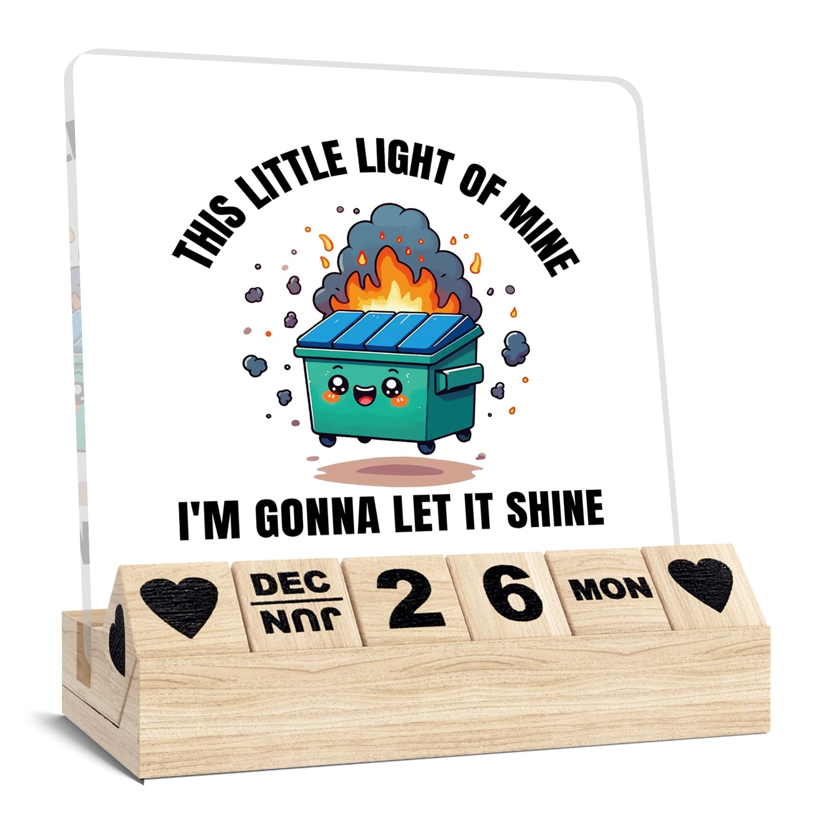 Dumpster Fire Desk Accessories Calendar, Inspirational Gifts for Women Men Friend, Thank You Gifts for Coworker Teacher Boss Off