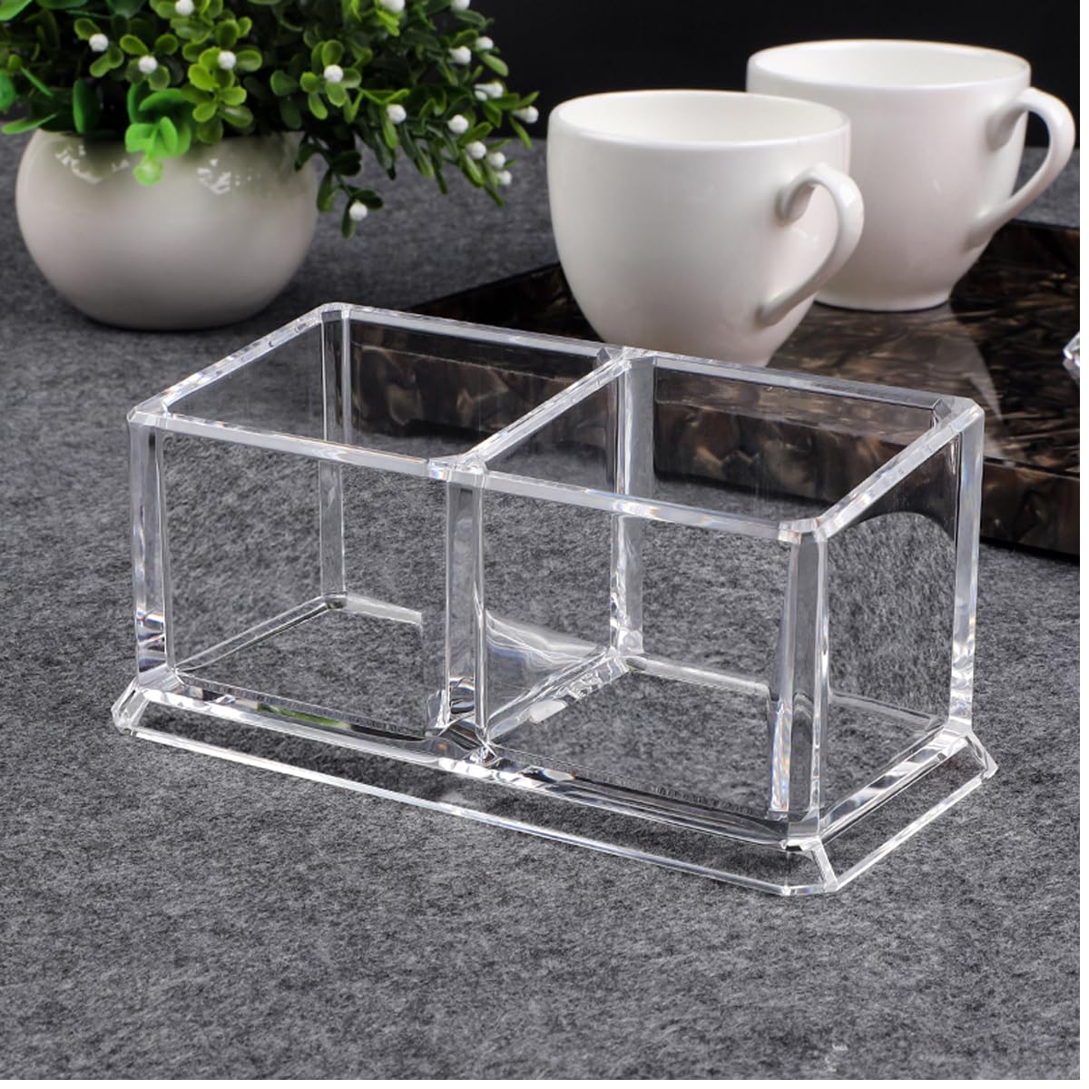 Yakri Acrylic Tea Bags Holder Coffee Sugar Bag Case Guest Room Storage Boxes - Holder For Tea Bags, Small Packets, Sweeteners,Su