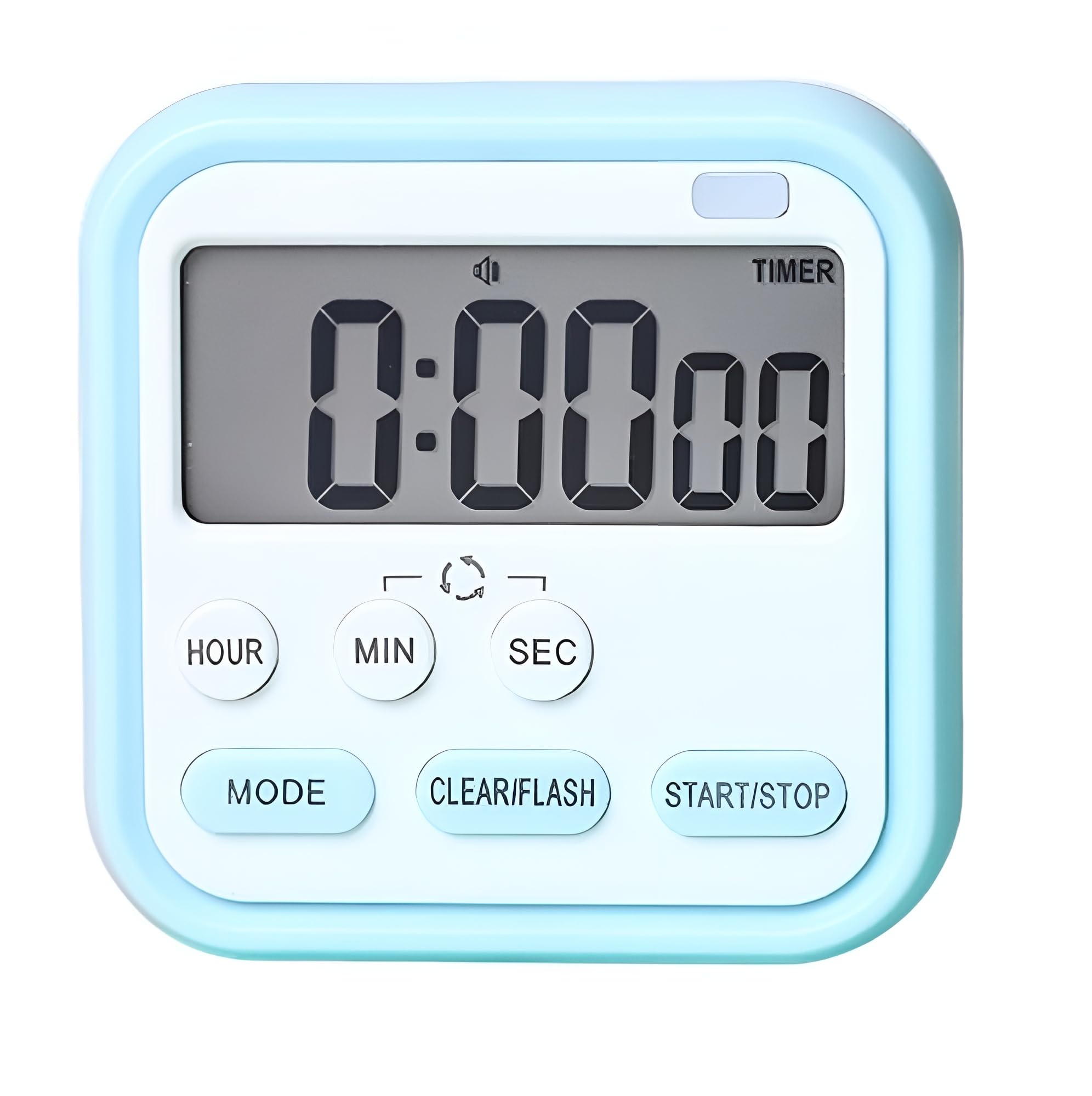 Pluzniq Kitchen Timer, 24-Hours Digital Timer With Clock For Cooking, Loud Alarm & Strong Magnet, Count-Up & Count Down For Kitc