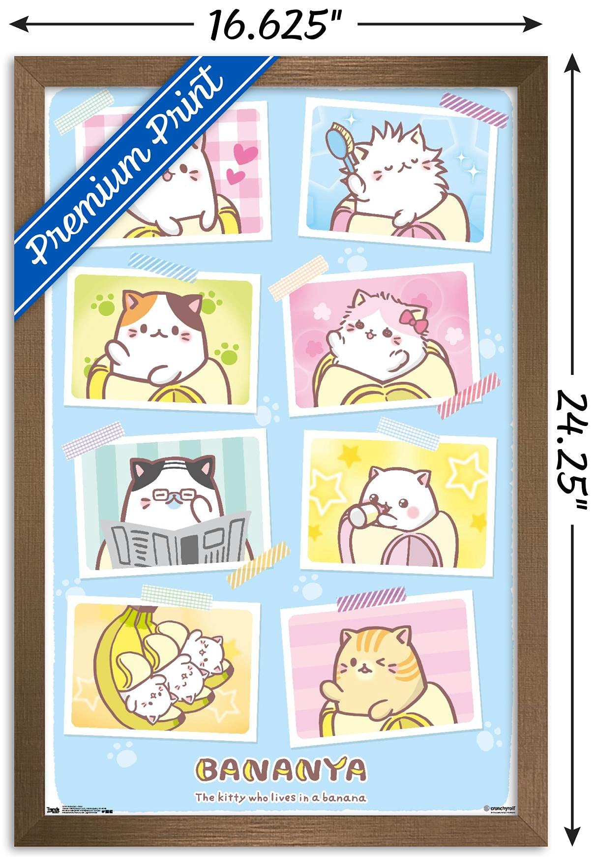 Trends International Bananya - Grid Wall Poster, 14.725'' X 22.375'', Bronze Framed Version