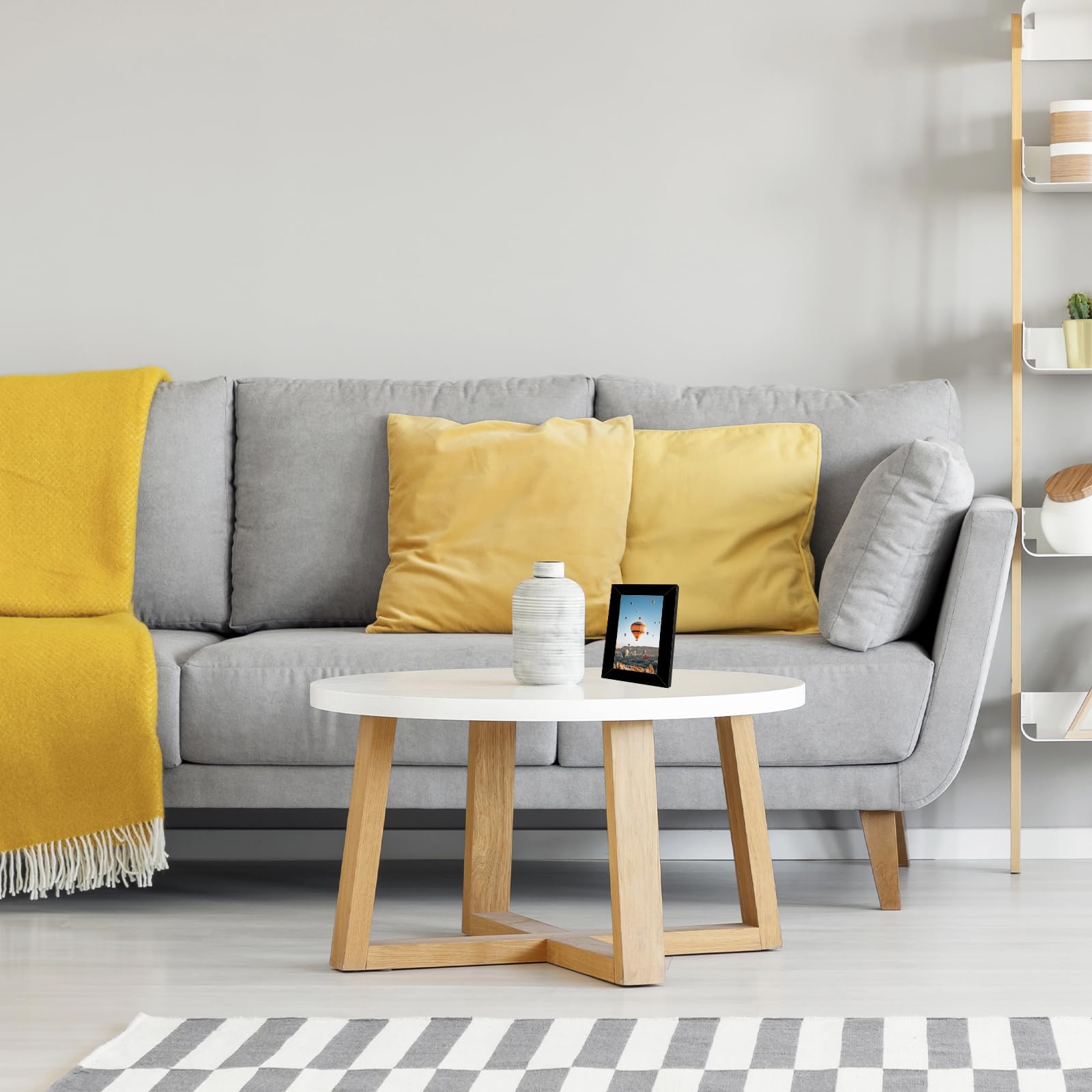 JCJMY 3x5 Picture Frame Set of 4 Black for Tabletop, 3 x 5 Photo Frame with Shatter Resistant Plexiglass, Sturdy 3 by 5 Poster F