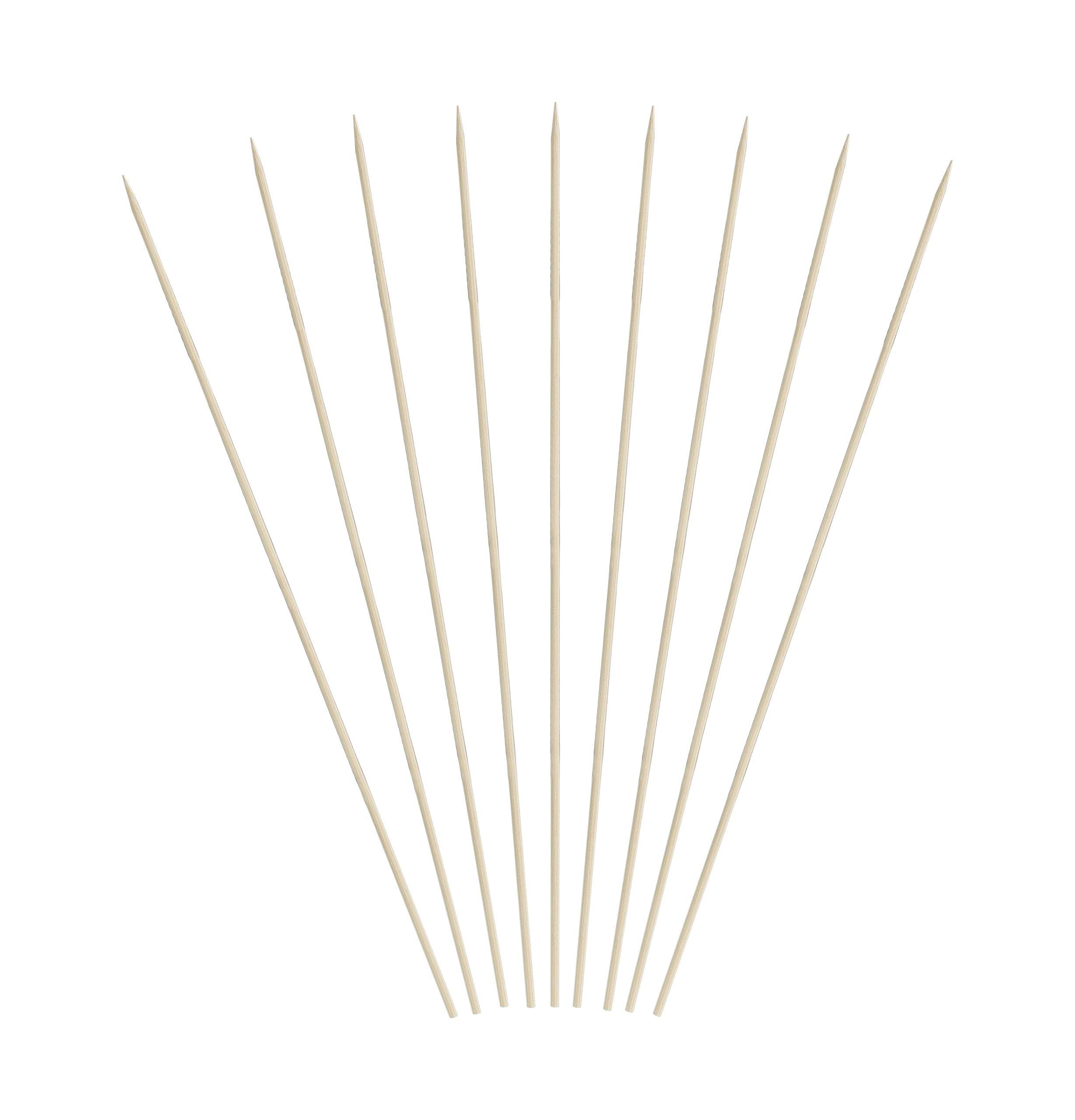 Kingseal Natural Bamboo Wood Grilling Skewers, 8 Inches X 2.5Mm Diamter, For Shish Kebabs, Bbq, And Fruit Arrangements, Bulk Pac