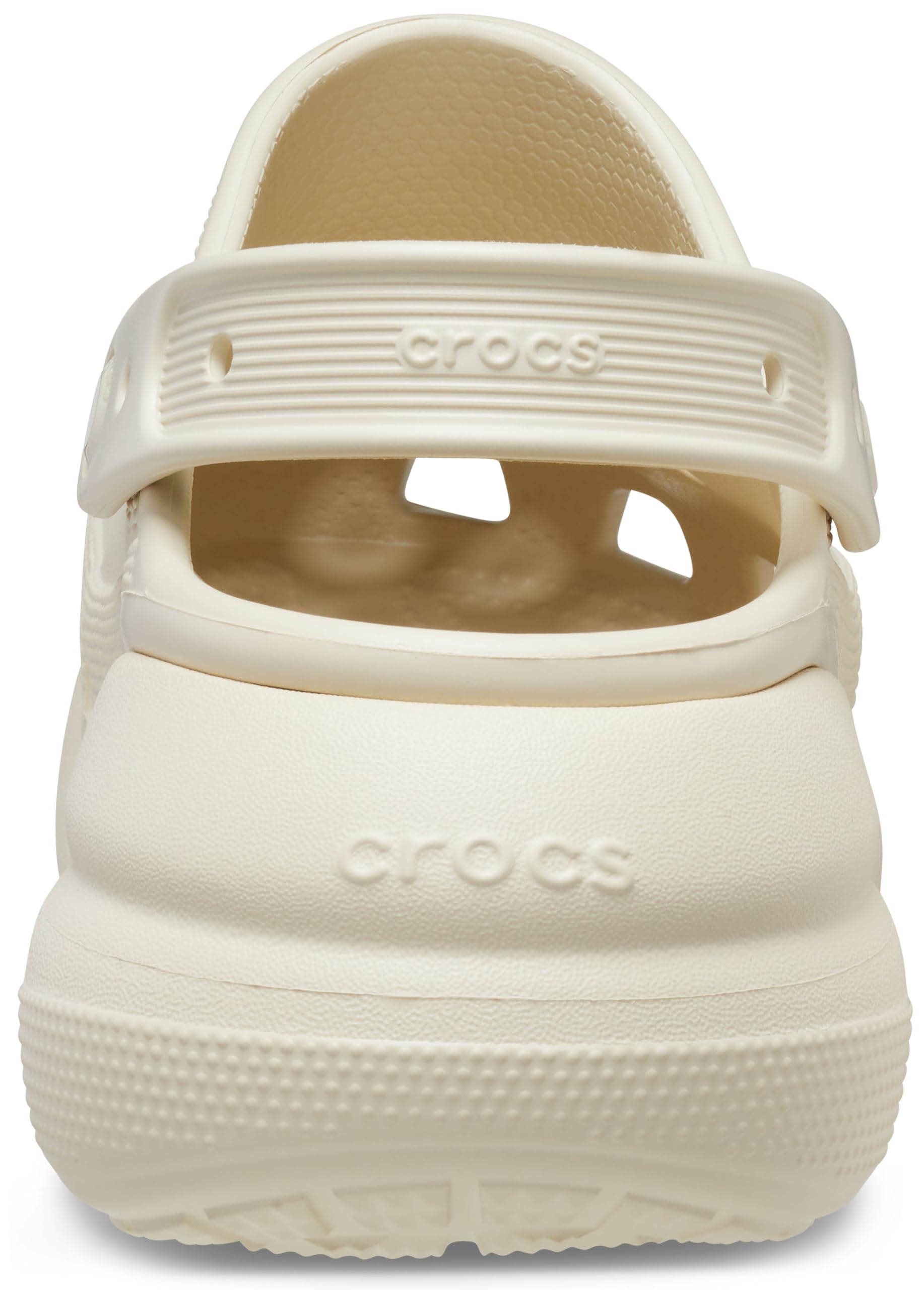 Crocs Unisex Classic Crush Clogs  Platform Shoes, Bone, 9 Us Men