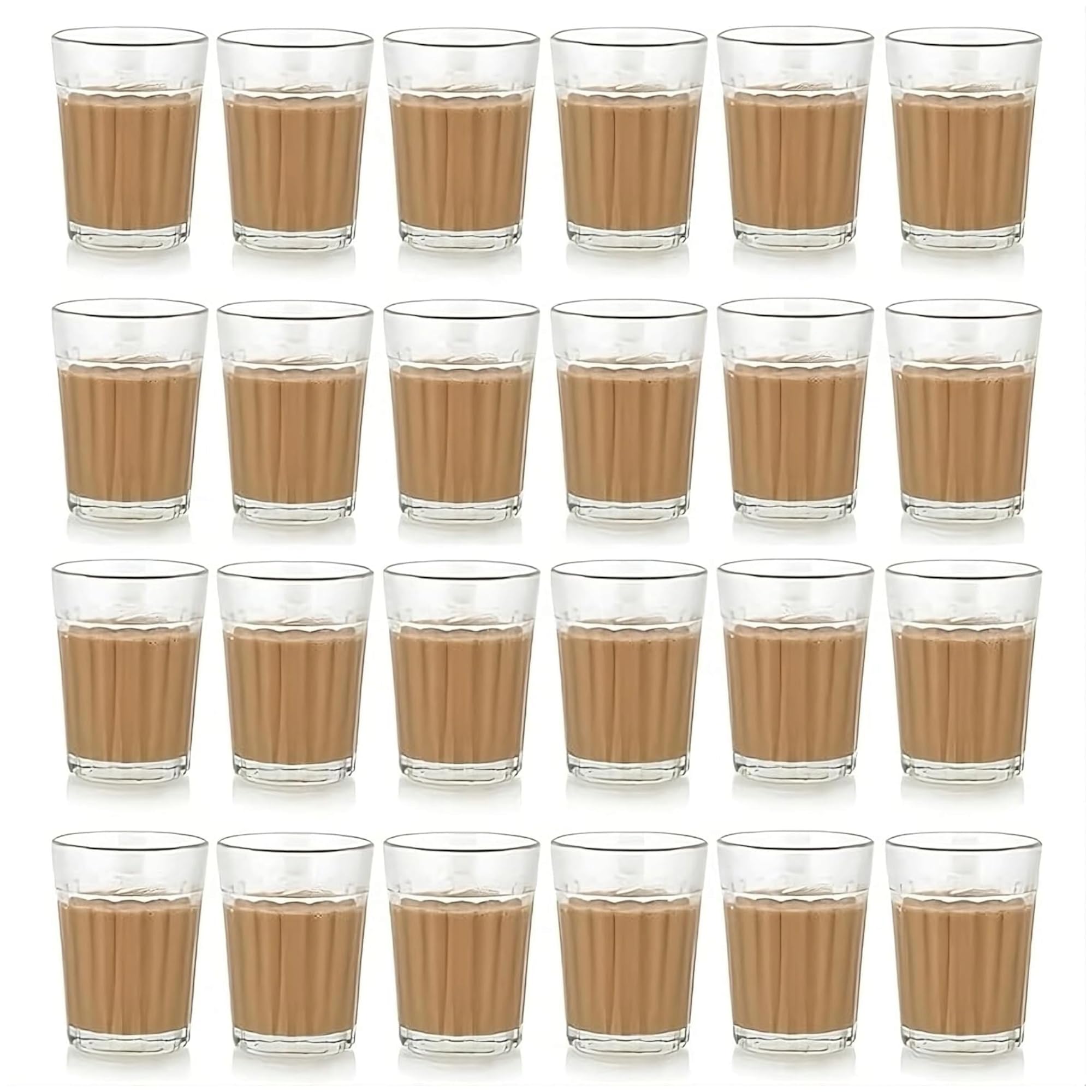 Inovique Enterprises 120Ml Classic Tea Glass Set | Small Traditional Tea Cups Perfect For Tea, Coffee, Cutting Chai | Set Of 24 