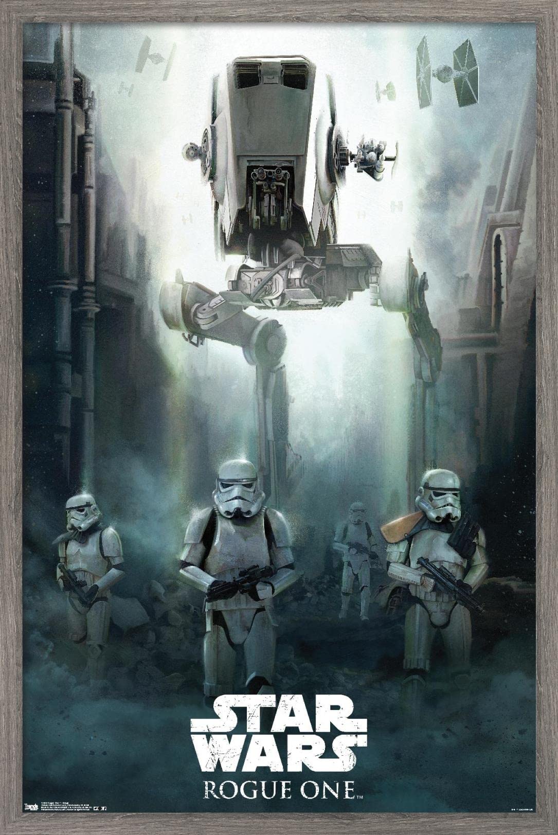 Trends International Star Wars: Rogue One - Siege Wall Poster, 22.375'' X 34'', Barnwood Framed Version