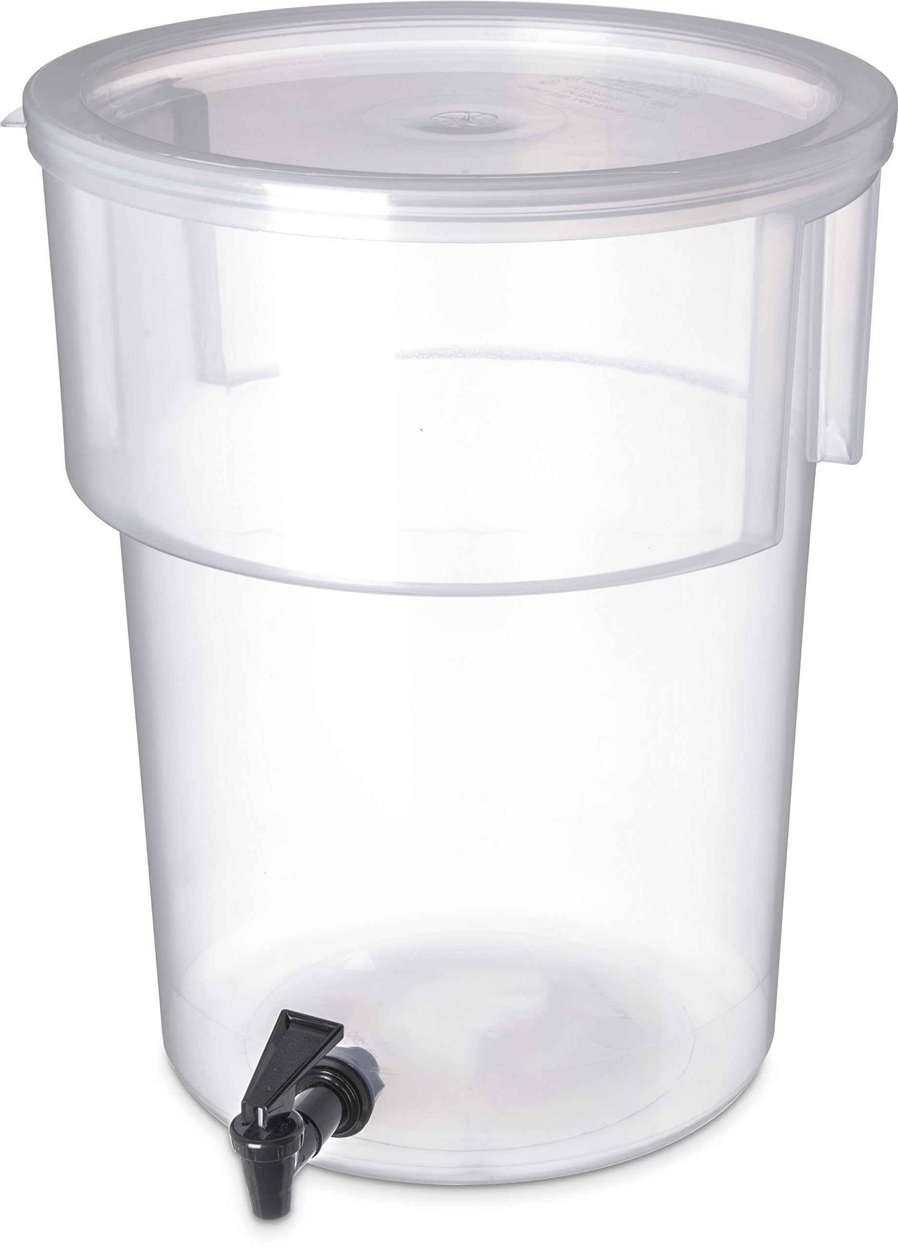 Carlisle Foodservice Products Plastic Round Beverage Dispenser, 5 Gallons, Translucent