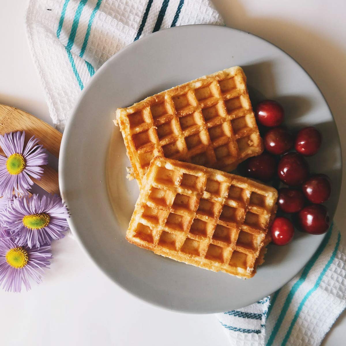 Set Of 4 Silicone Waffle Molds (Heart & Square Shape), Tunan Chocolate Waffle Baking Molds Muffin Pans Bread Pie Flan Bakeware -