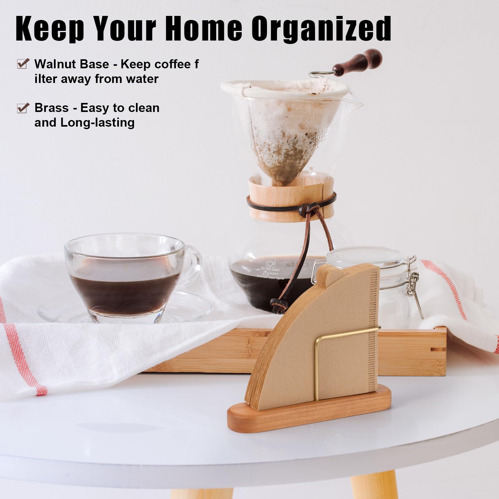 Xcx Cone Coffee Filter Holder, Stand Coffee Filter Storage, Coffee Filter Container For V60 Paper Coffee Filters Size #01 And #0