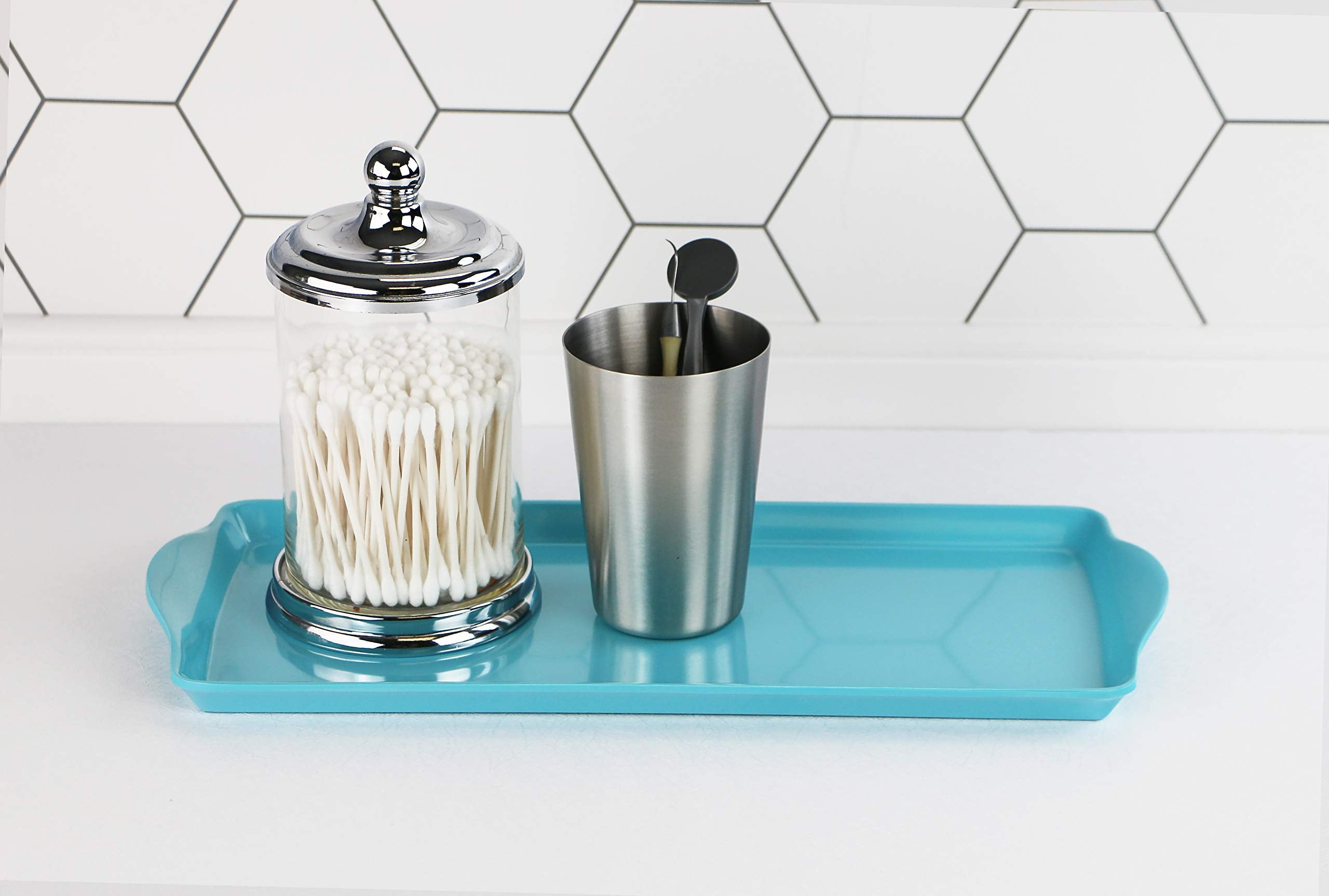 Reston Lloyd Melamine Plastic Tidbit Tray, Bpa-Free, Food Safe, Multipurpose Platter Serving Tray, Bathroom/Table Organizer, Tur
