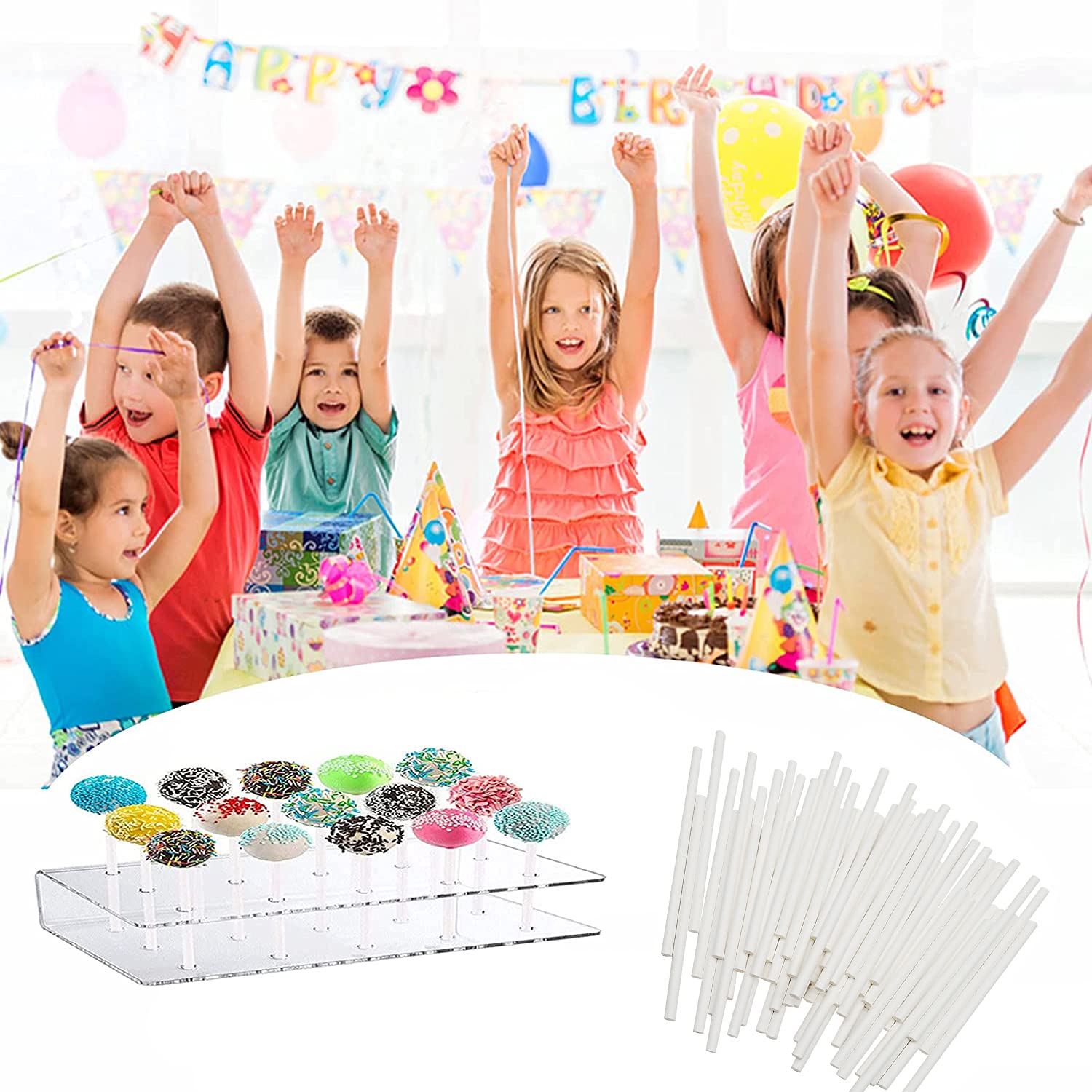 4 Inch White Lollipop Sticks, Lollipop Treat Sticks, For Homemade Candy, Cookies, Dessert, 200 Pcs