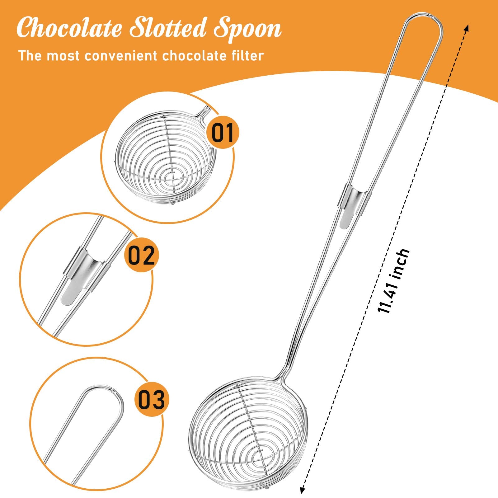 4 Pieces Candy Dipping Tools Set Chocolate Dipping Set 3-Prong Dipping Fork, Fondue Fork, Spear, Slotted Spoon For Handmade Choc