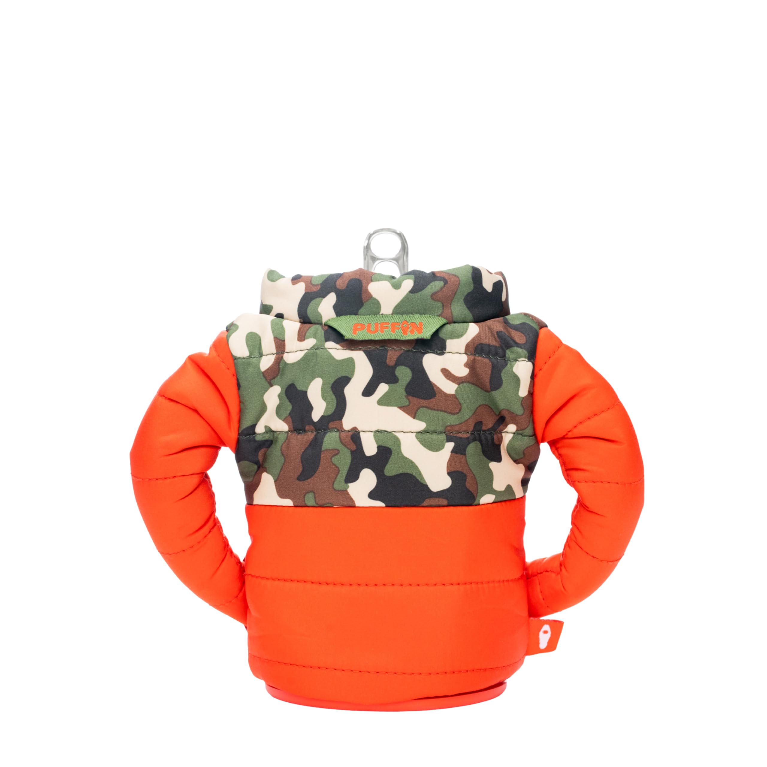 Puffin - The Puffy Beverage Jacket, Insulated Can Cooler, Puffin Redwoodsy Camo