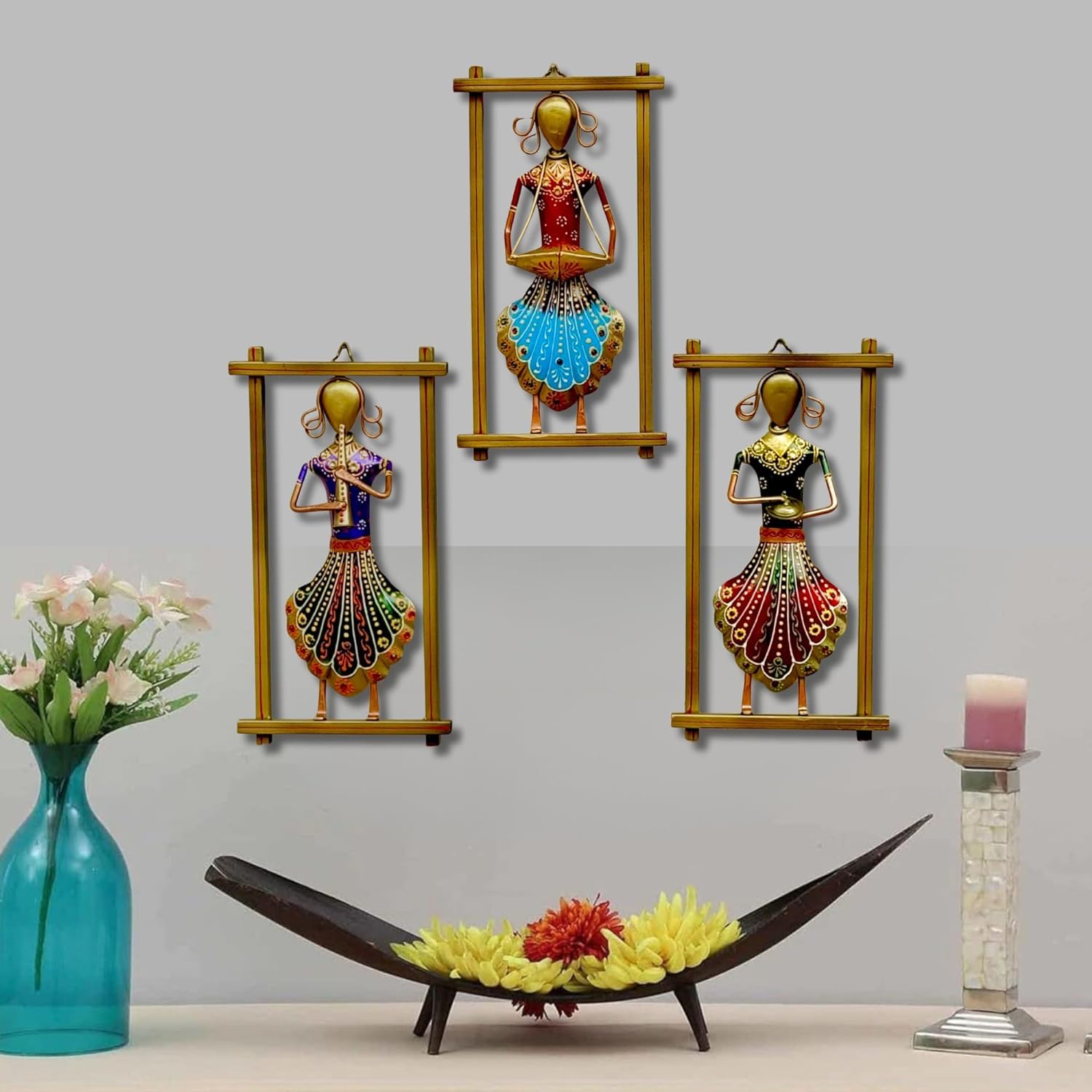 Tukku Collection Handcrafted Rajasthani Wall Art For Home Decoration | Wall Frame For Living Rooms And Bedrooms | Wall Hanging F