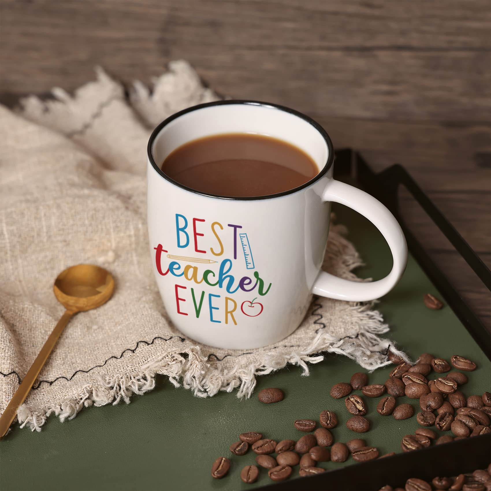 Caraknots Teacher Appreciation Gifts Best Teacher Ever Coffee Mug Teacher Gifts For Women Men Graduation End Of Year Thank You C
