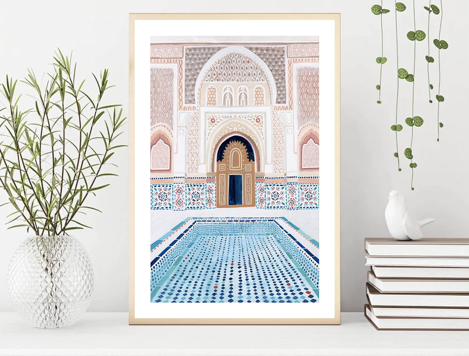 Nationcog Marrakech Art Print, Morocco Art Print, Medersa Ben Youssef, Travel Print, Travel Poster, Moroccan Decor, Housewarming