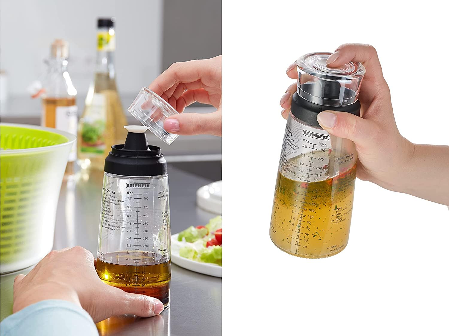 Leifheit Salad Dressing Shaker  Black/Transparent