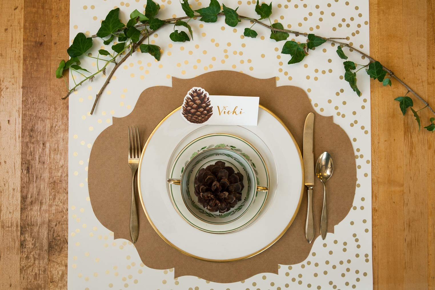 Hester & Cook Paper Placemat, Pad Of 12 (Die-Cut French Frame)