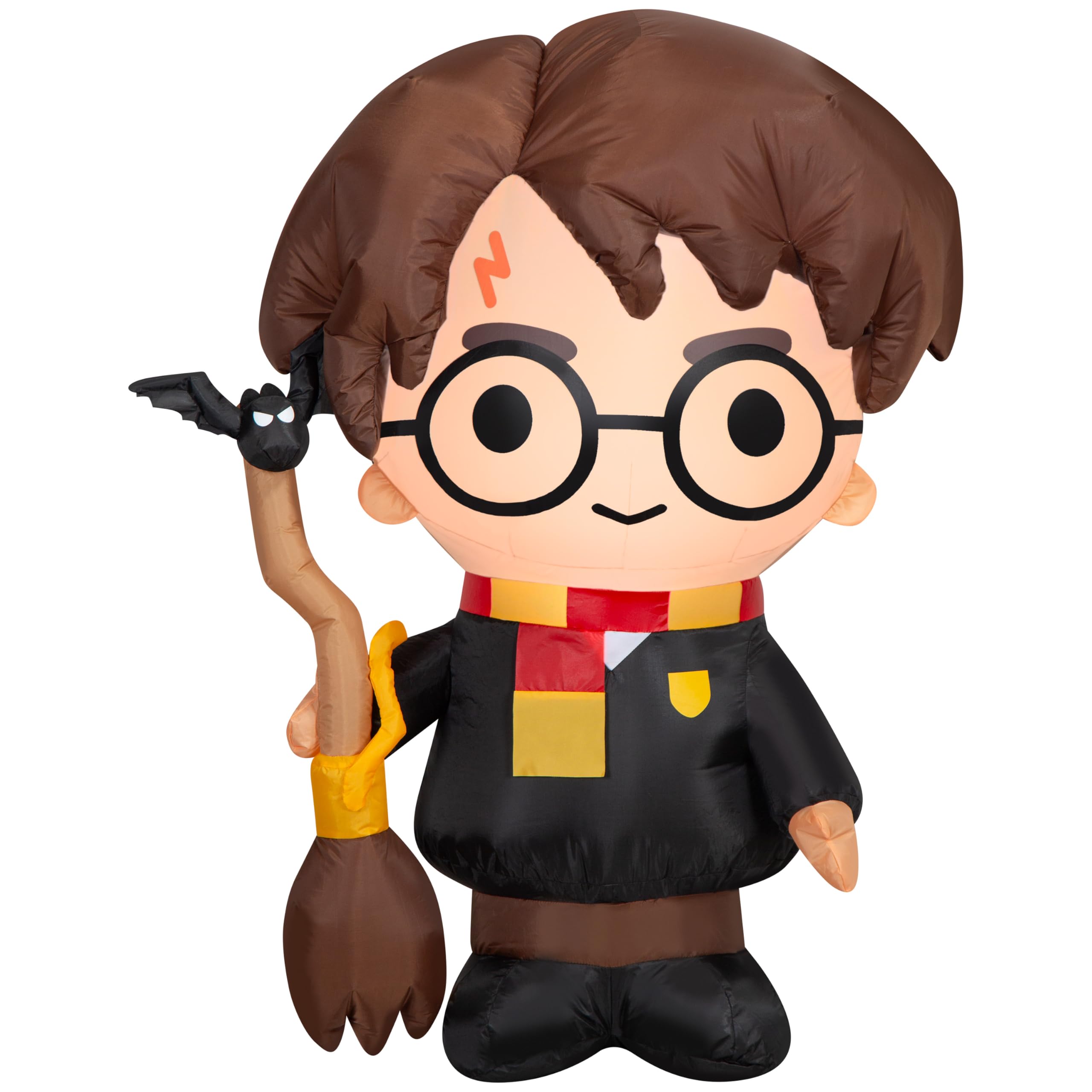 Gemmy Airblown Inflatable Harry Potter w/Broom WB, 3 ft Tall, Multicolored