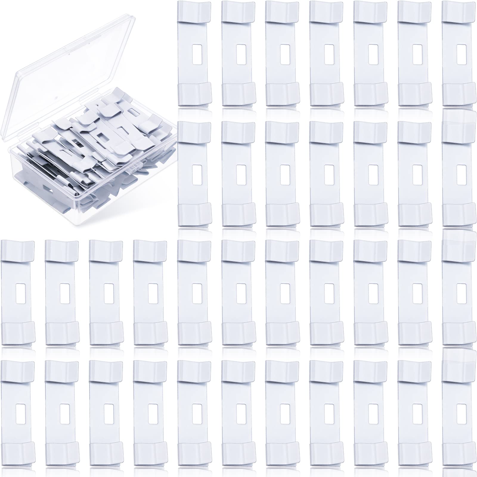 Blulu Vertical Blind Repair Tabs Kit Vane Savers Blind Repair Clip, Window Blinds Replacement Slats Parts, White