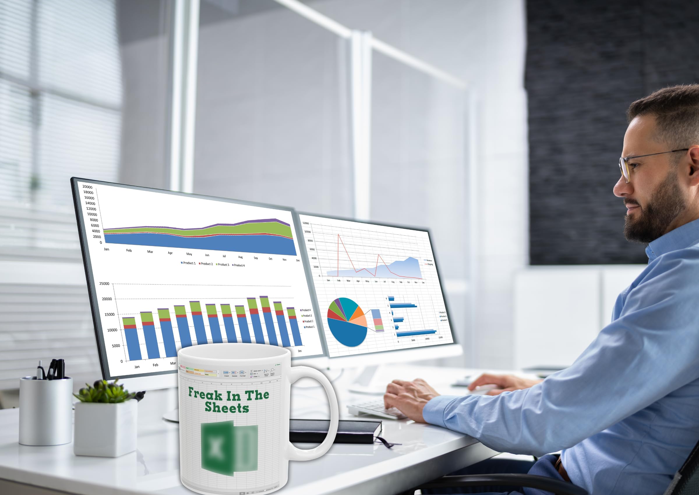 Jewelayer Freak in The Sheets Coffee Mug Hilarious Spreadsheet Humor for Accountants, Bosses, and Coworkers - Perfect Christmas,