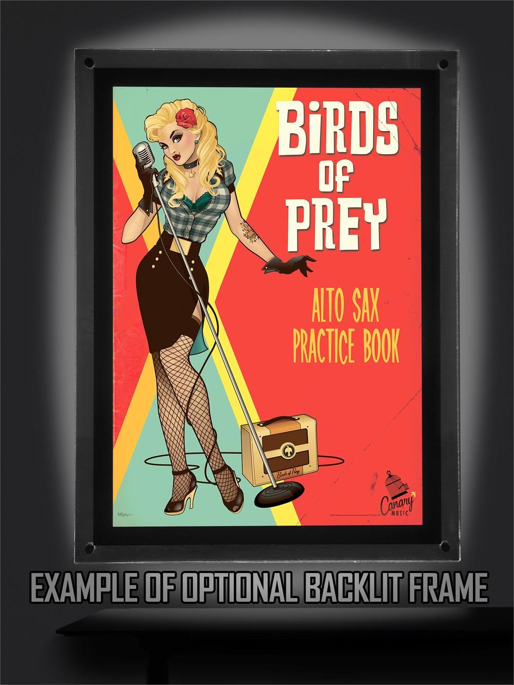 Mightyprint Dc Comics - Bombshell Black Canary - Justice League - Durable 17    X 24 Wall Art - Not Made Of Paper - Officially L