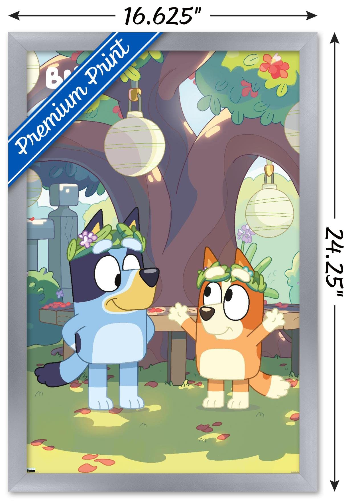 Trends International Bluey - Duo Wall Poster, 14.72'' X 22.37'', Silver Framed Version