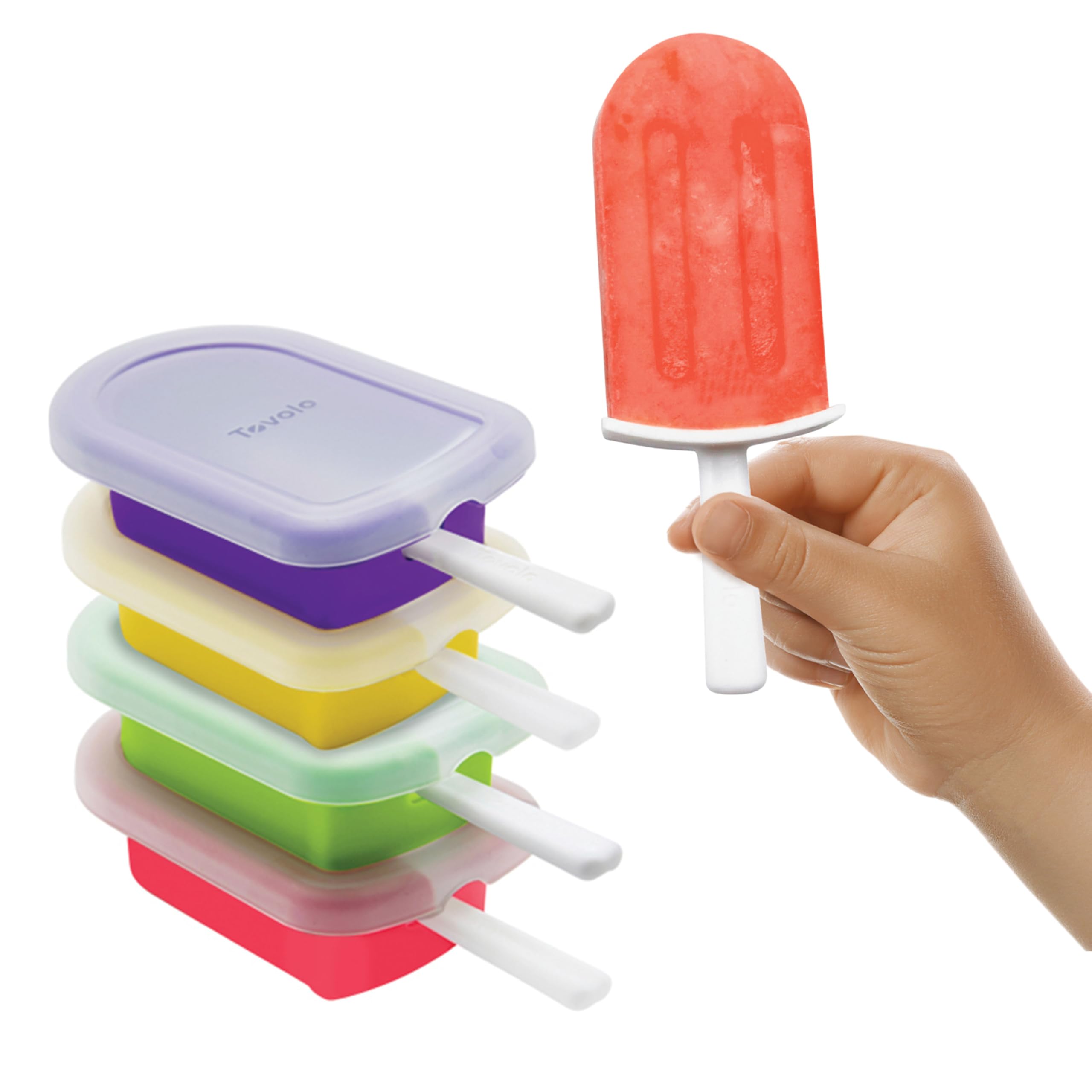Tovolo Silicone Popsicle Molds With Sticks (4-Pack, Classic) - Reusable Ice Pop Molds For Homemade Flavored Ice Pops & Frozen Sn