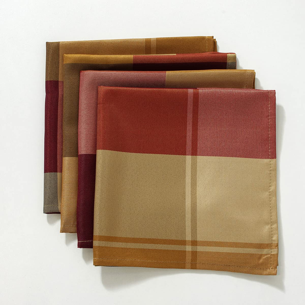 Square Cloth Napkins 20 X 20 Inch Set Of 4 Soft Checkered Napkin For Dinner, Wedding, Party And Holiday(Square 20 X 20 Inch, 4 P