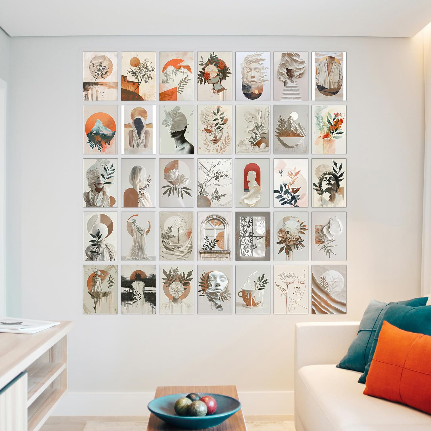 Wallgasm BOHO Posters Set - Set of 54, 4 x 6 Inches Posters Aesthetic Room Decor Item | Posters for Bedroom, Livingroom Decor |